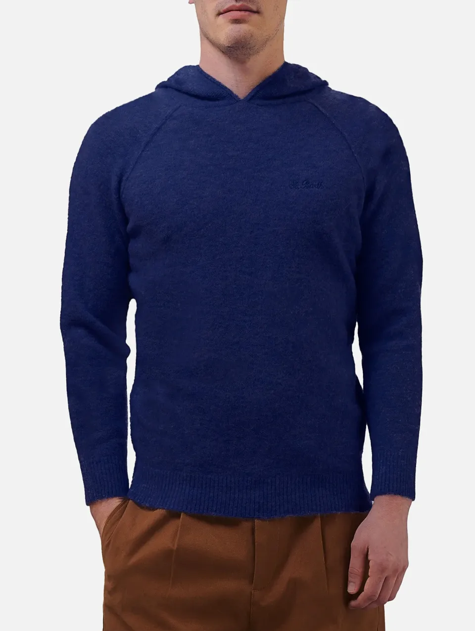 mc2-saint-barth-maglia-piccadilly-uomo-in-alpaca-stretch-blu-navy-con-cappuccio image 1