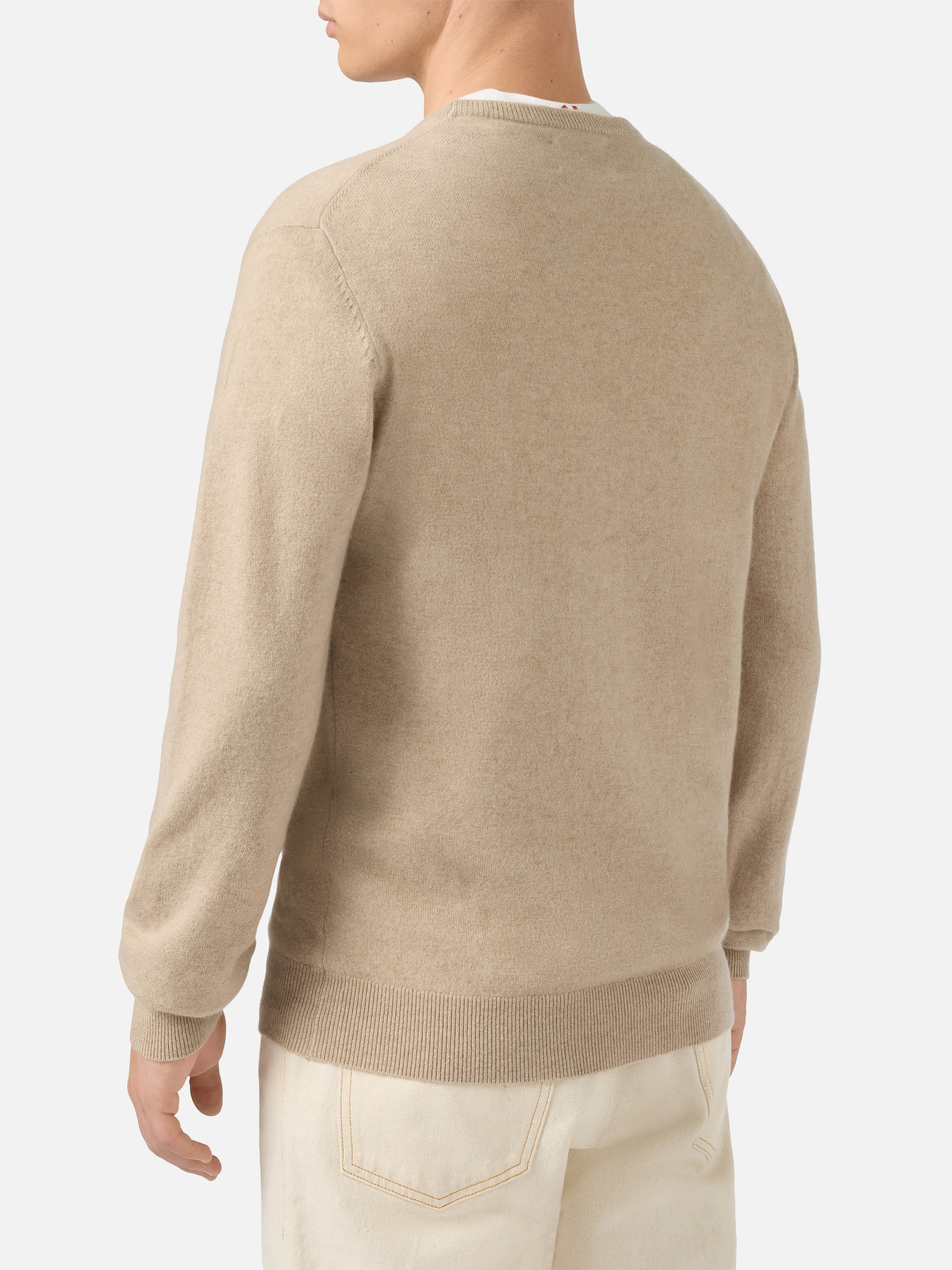 mc2-saint-barth-maglione-girocollo-regent-in-100-cashmere-beige image 3