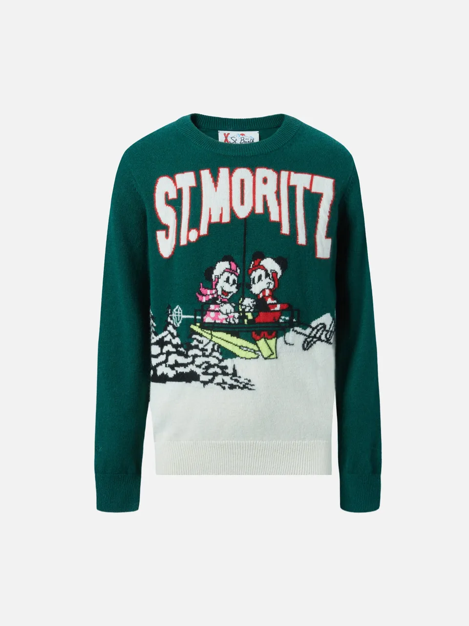 mc2-saint-barth-maglione-douglas-bambino-verde-special-edition-disney-mickey-e-m image 1