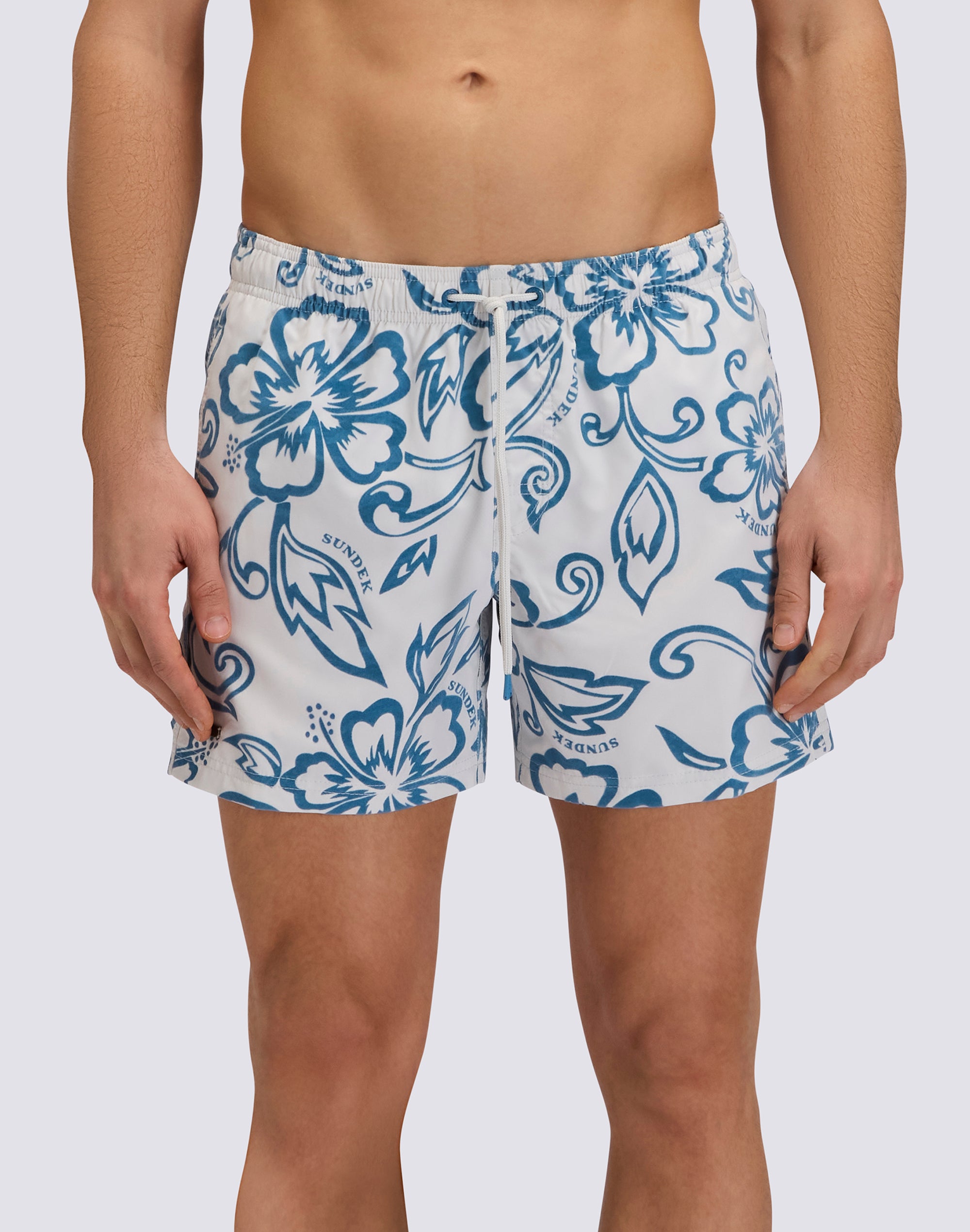 sundek-goldenwave-boardshort-uomo-corto-hibiscus-archive-flock image 2