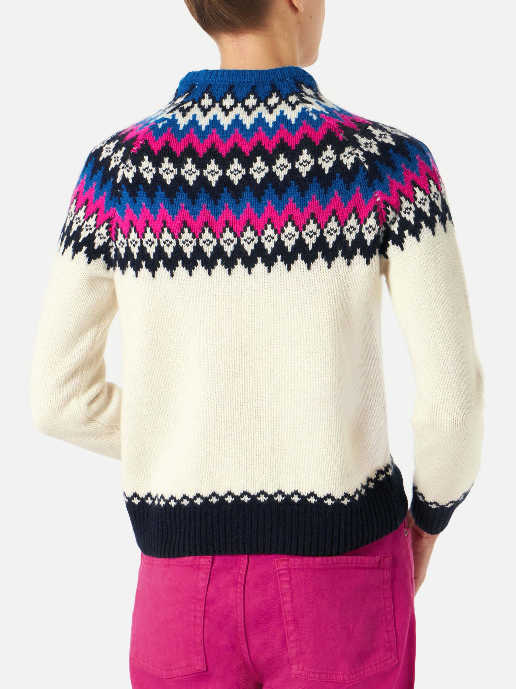 mc2-saint-barth-new-queen-nordic-maglione-jacquard-bianco-donna image 4