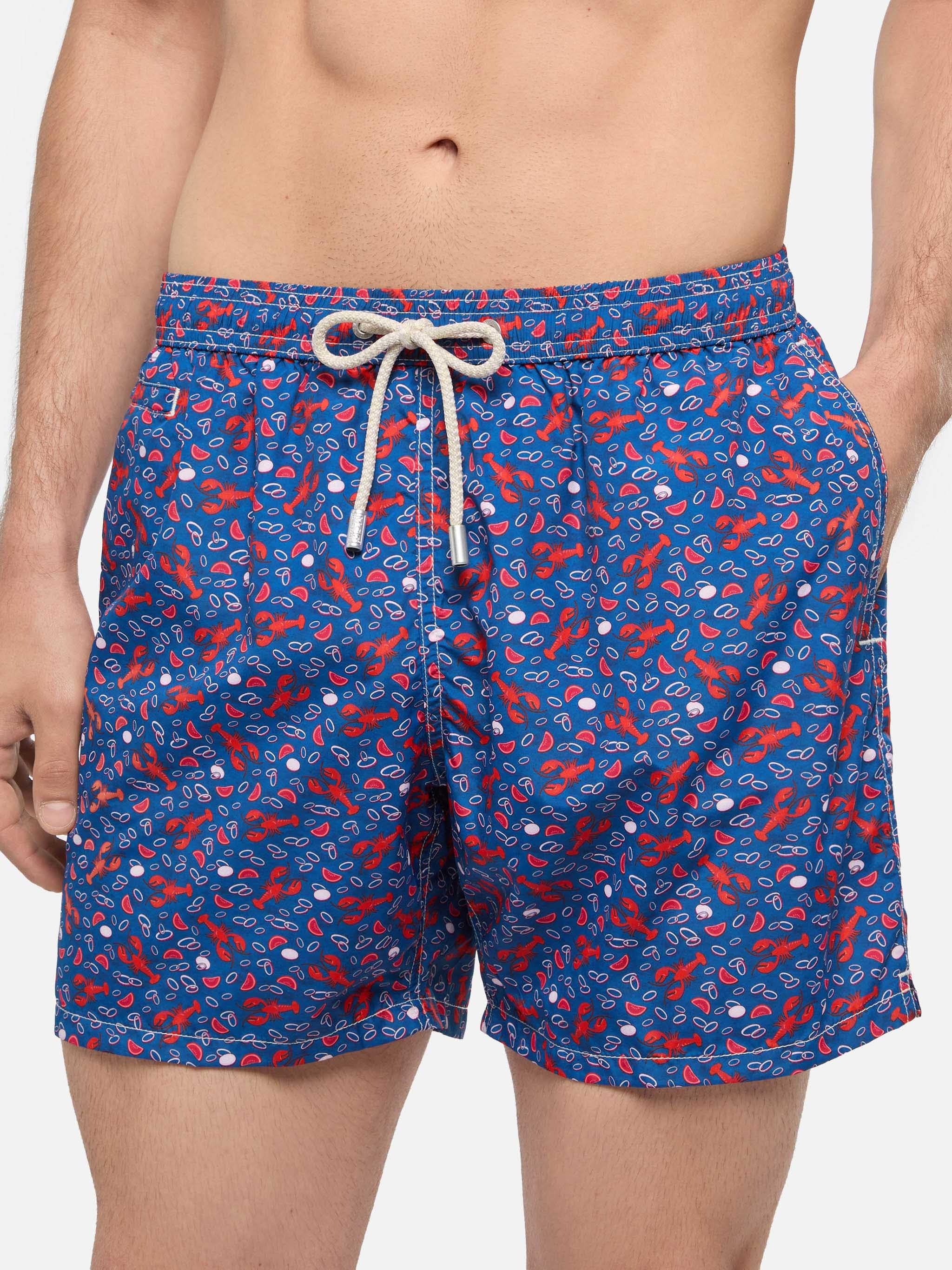 mc2-saint-barth-lighting-boxer-mare-uomo-aragoste-blu-navy-asciugatura-rapida image 4