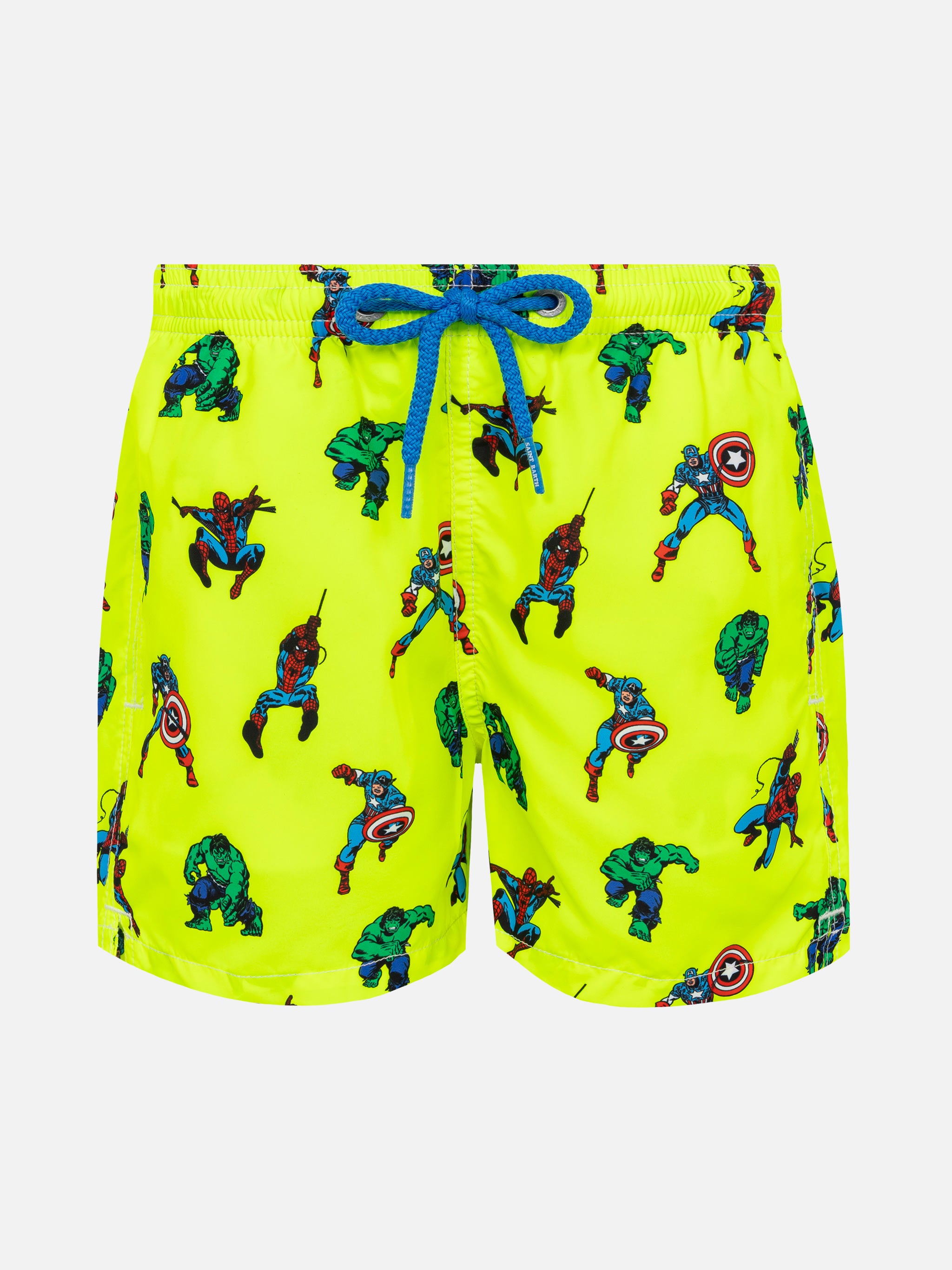 mc2-saint-barth-jean-lighting-costume-mare-bambino-marvel-super-eroi-giallo-fluo image 1
