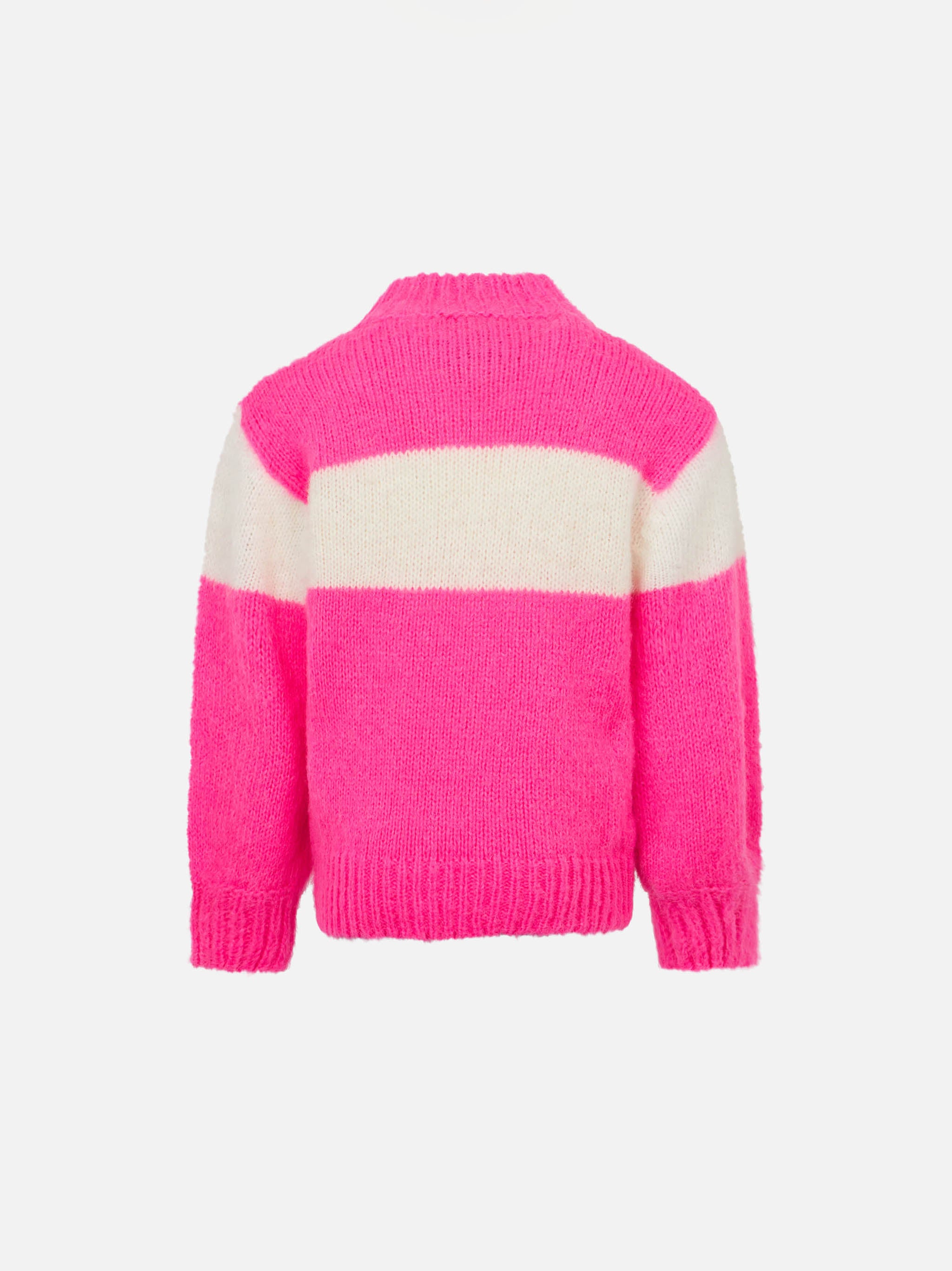 mc2-saint-barth-maglia-bambina-boxy-jacquard-st-barth-rosa-fluo image 3
