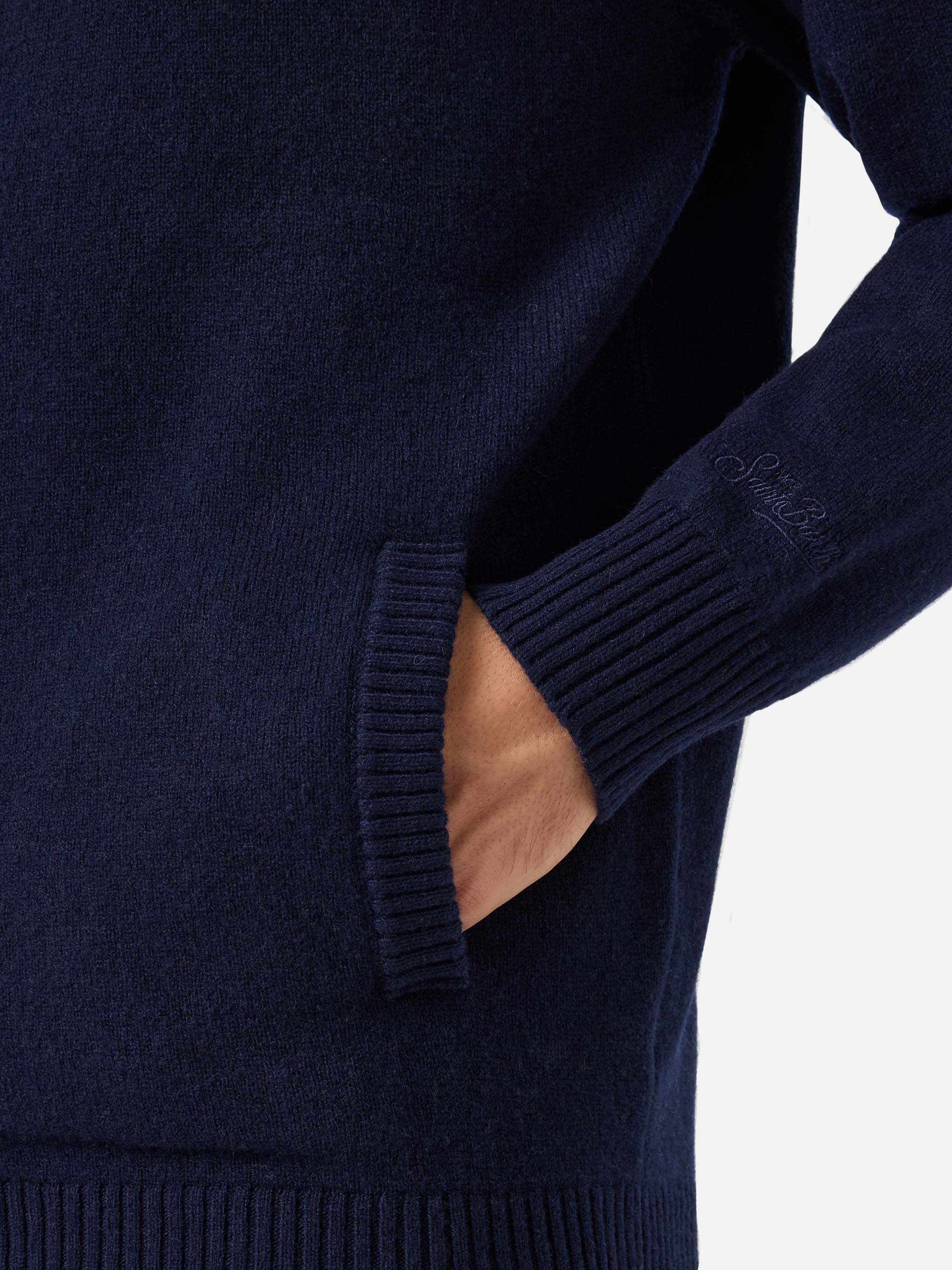 mc2-saint-barth-cardigan-galway-in-100-lambswool-blu-notte image 4