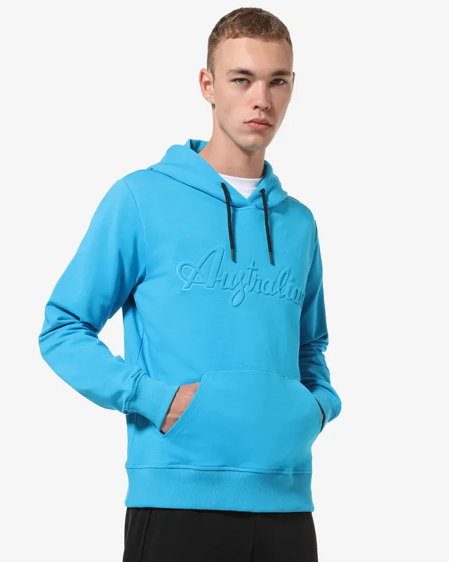 australian-dna-hoodie-felpa-cappuccio-uomo-turchese-glossy image 1