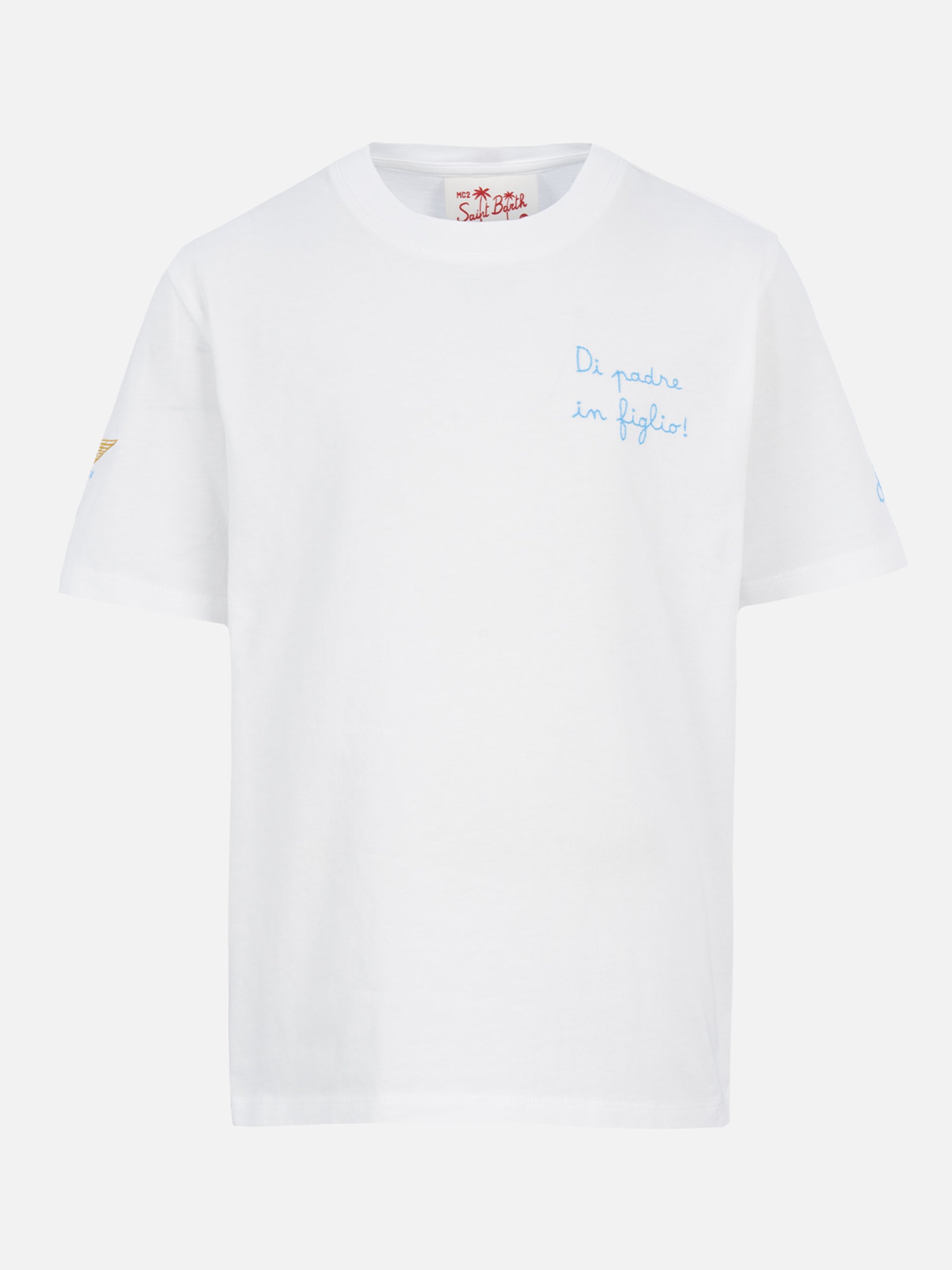 mc2-saint-barth-t-shirt-boy-in-cotone-con-ricamo-di-padre-in-figlio-ss-lazio-spe image 1