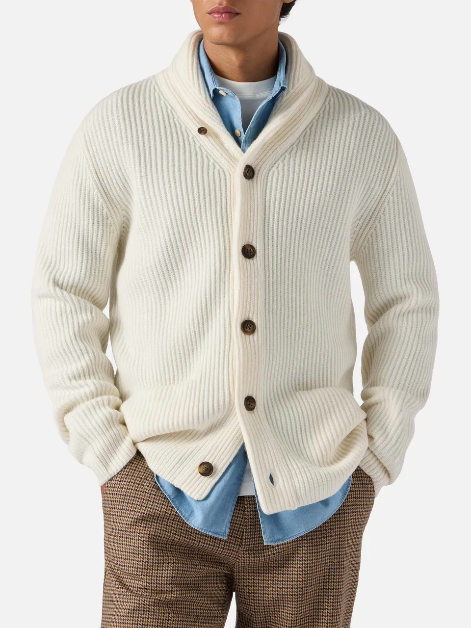 mc2-saint-barth-glasgow-cardigan-uomo-bianco-in-pura-lana image 1