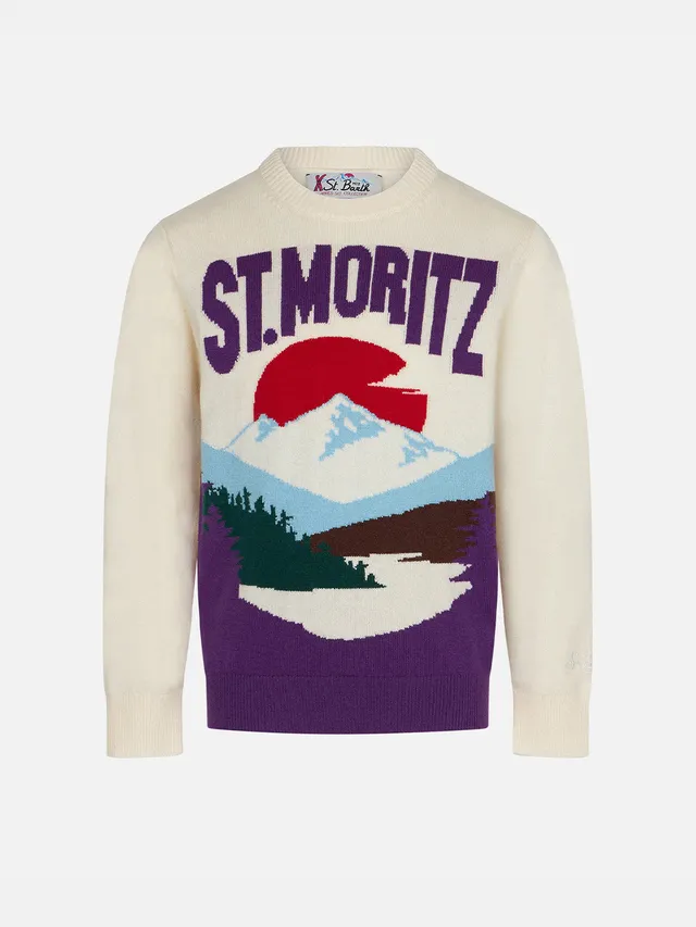 mc2-saint-barth-danya-maglione-bambina-girocollo-cartolina-st-moritz-misto-cashm image 1