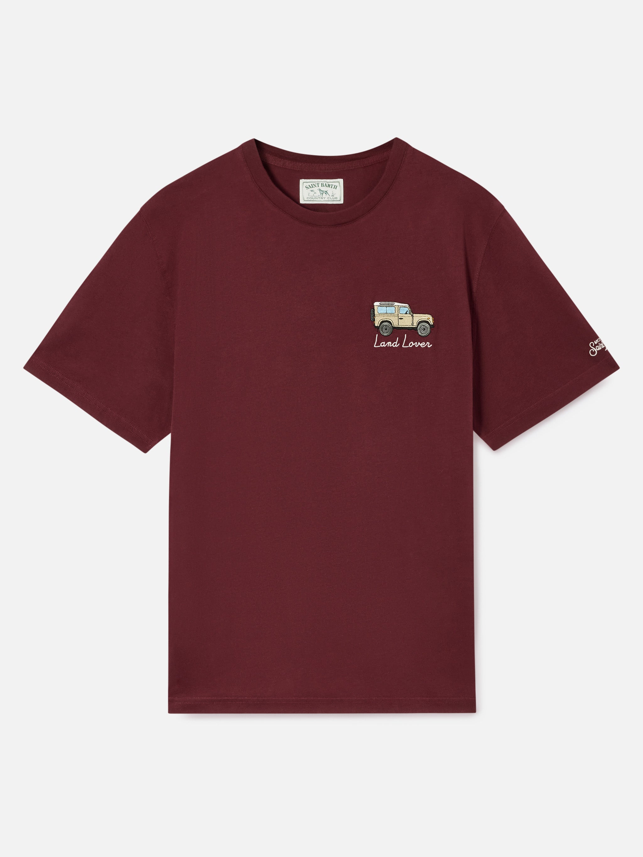 mc2-saint-barth-arnott-warm-t-shirt-bordeaux-land-lover-uomo image 2