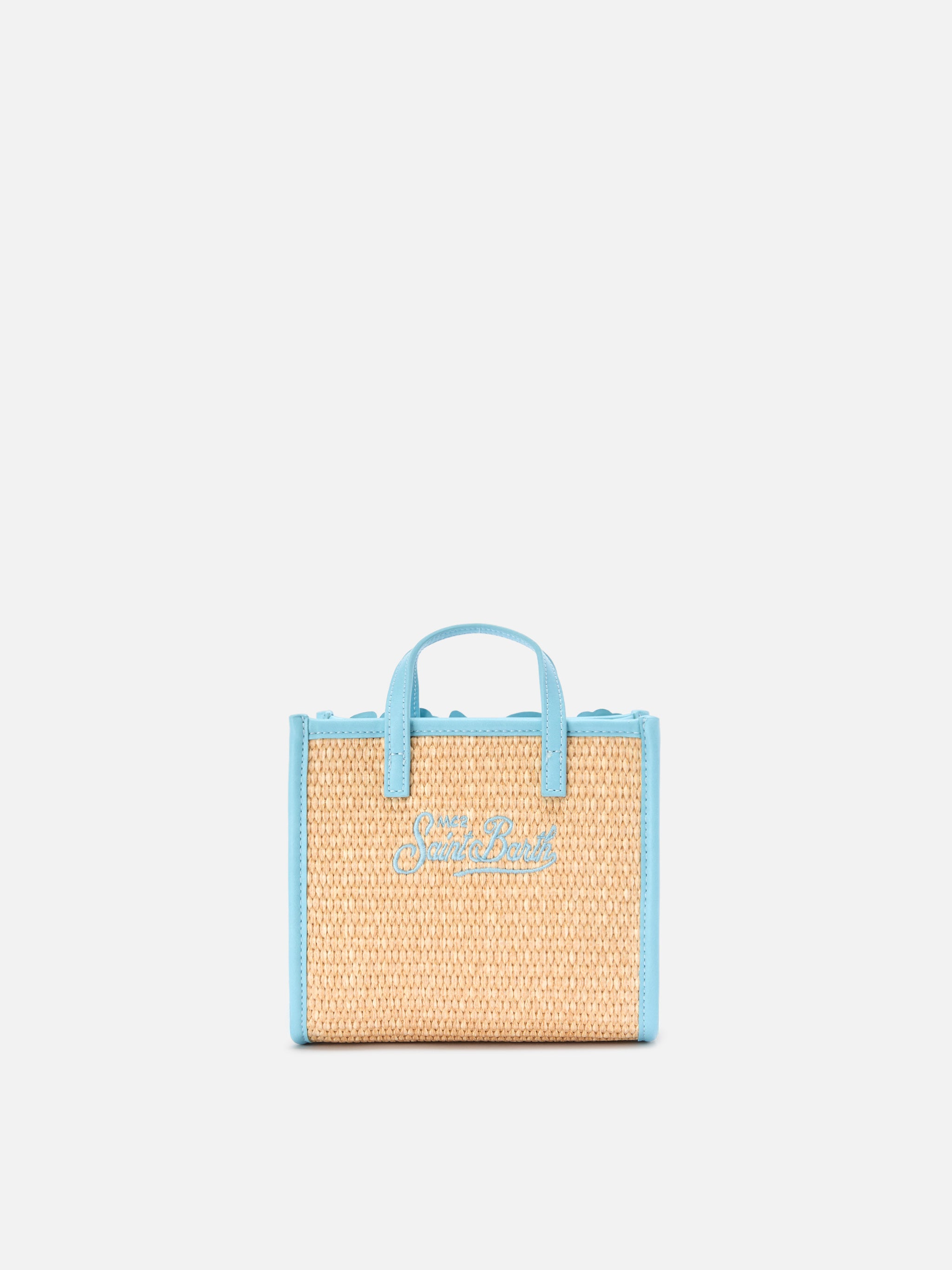 mc2-saint-barth-vivian-mini-borsa-donna-effetto-paglia-marrone-conchiglie image 4