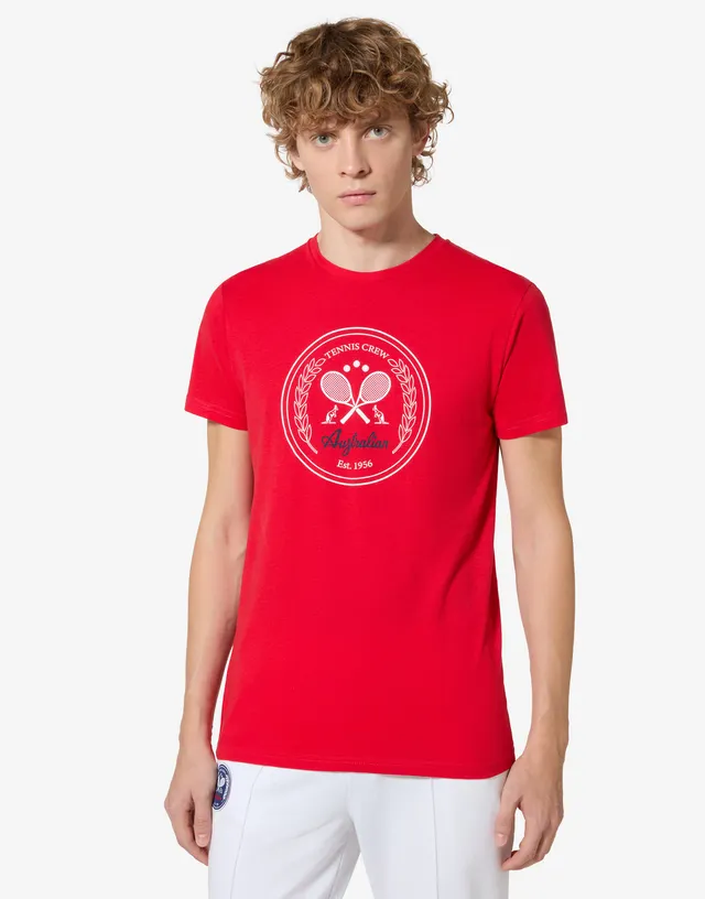 australian-tennis-crew-t-shirt-t-shirt-in-cotone-stampa-petto image 1