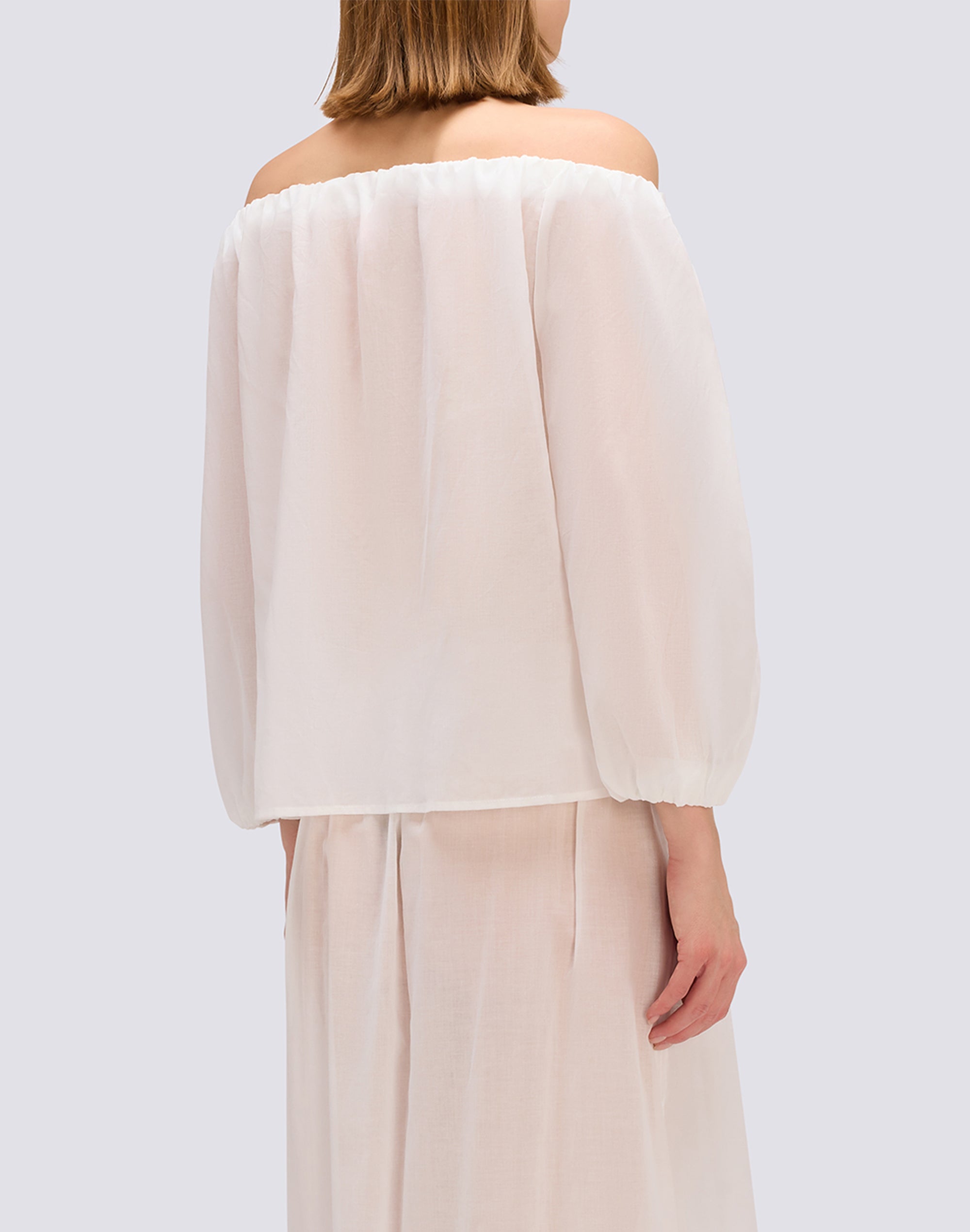 sundek-goldenwave-blusa-donna-in-voile-di-cotone-a-tinta-unita-scollo-a-barca image 3