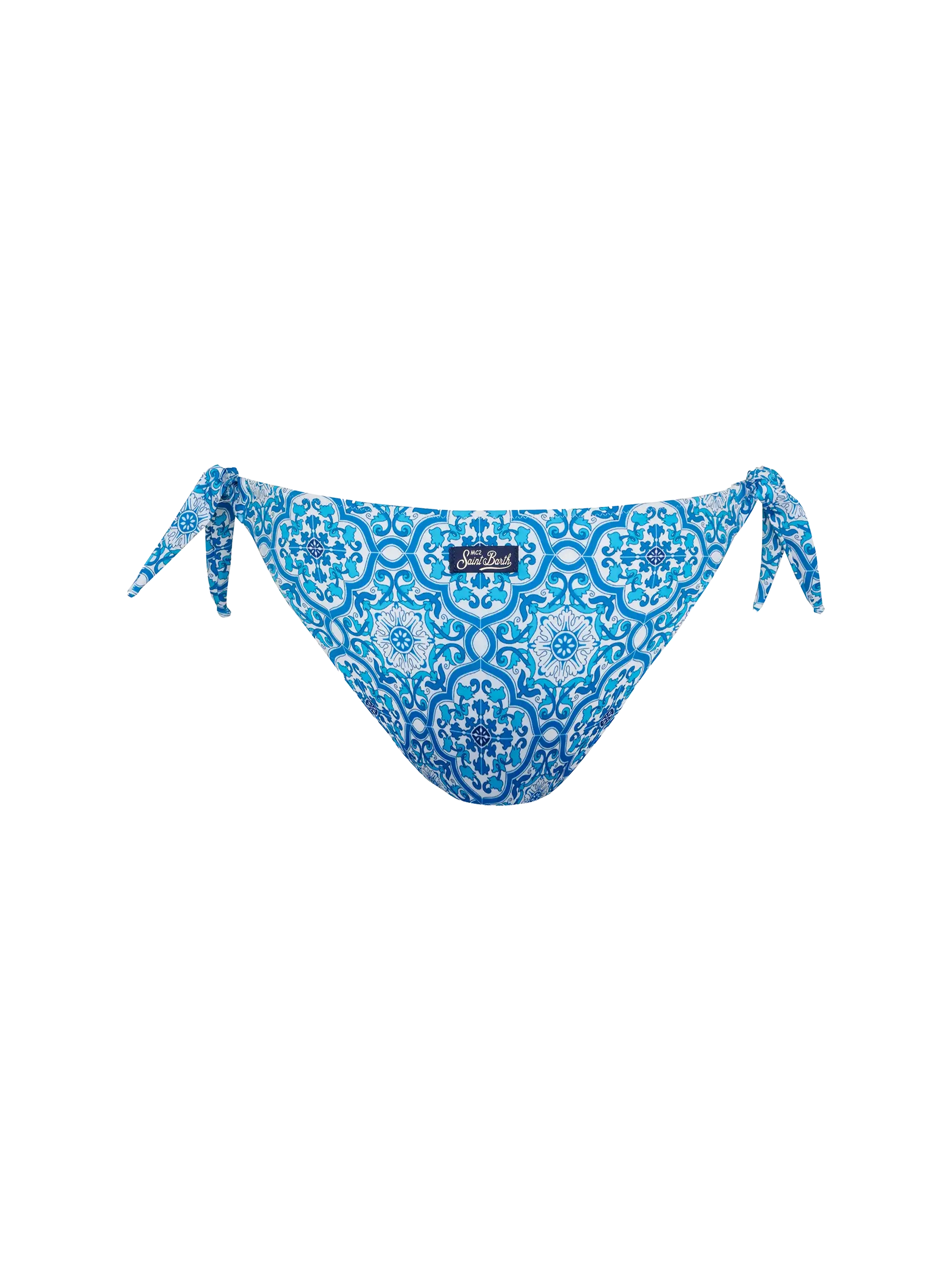 mc2-saint-barth-yali-slip-mare-donna-classico-stampa-maiolica-bianco image 2