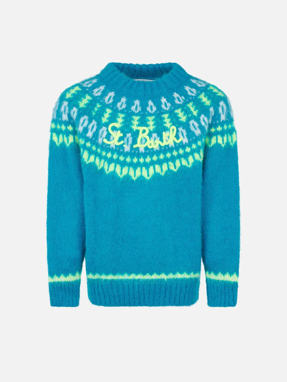 maglione-garzato-mc2-saint-barth-da-bambina-con-jacquard-nordico-azzurro image 1
