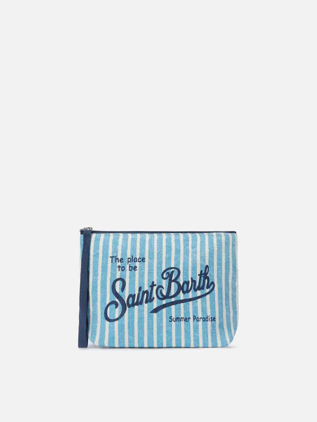 mc2-saint-barth-aline-pochette-in-lino-a-righe-azzurre-ali0004 image 1