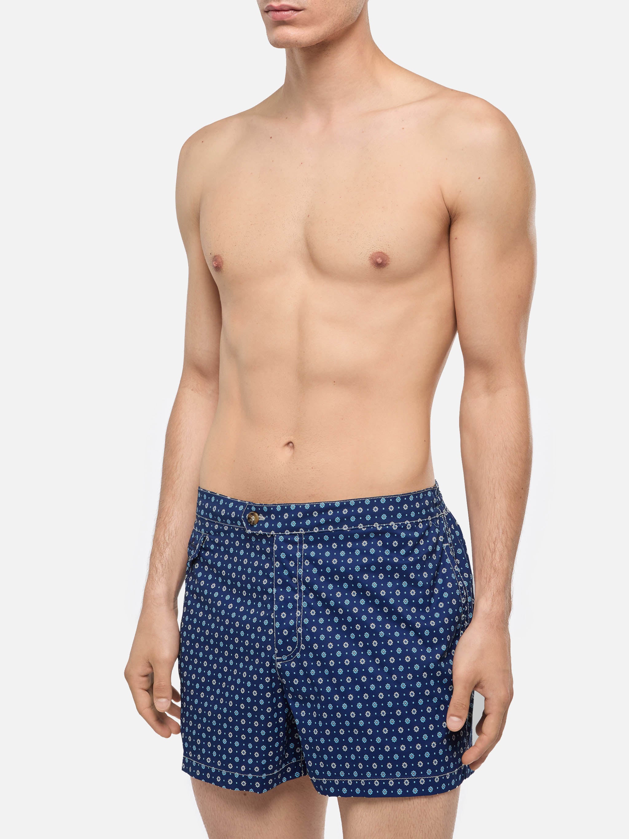 mc2-saint-barth-harrys-costume-mare-uomo-slim-stampa-cravatta-blu-navy image 3