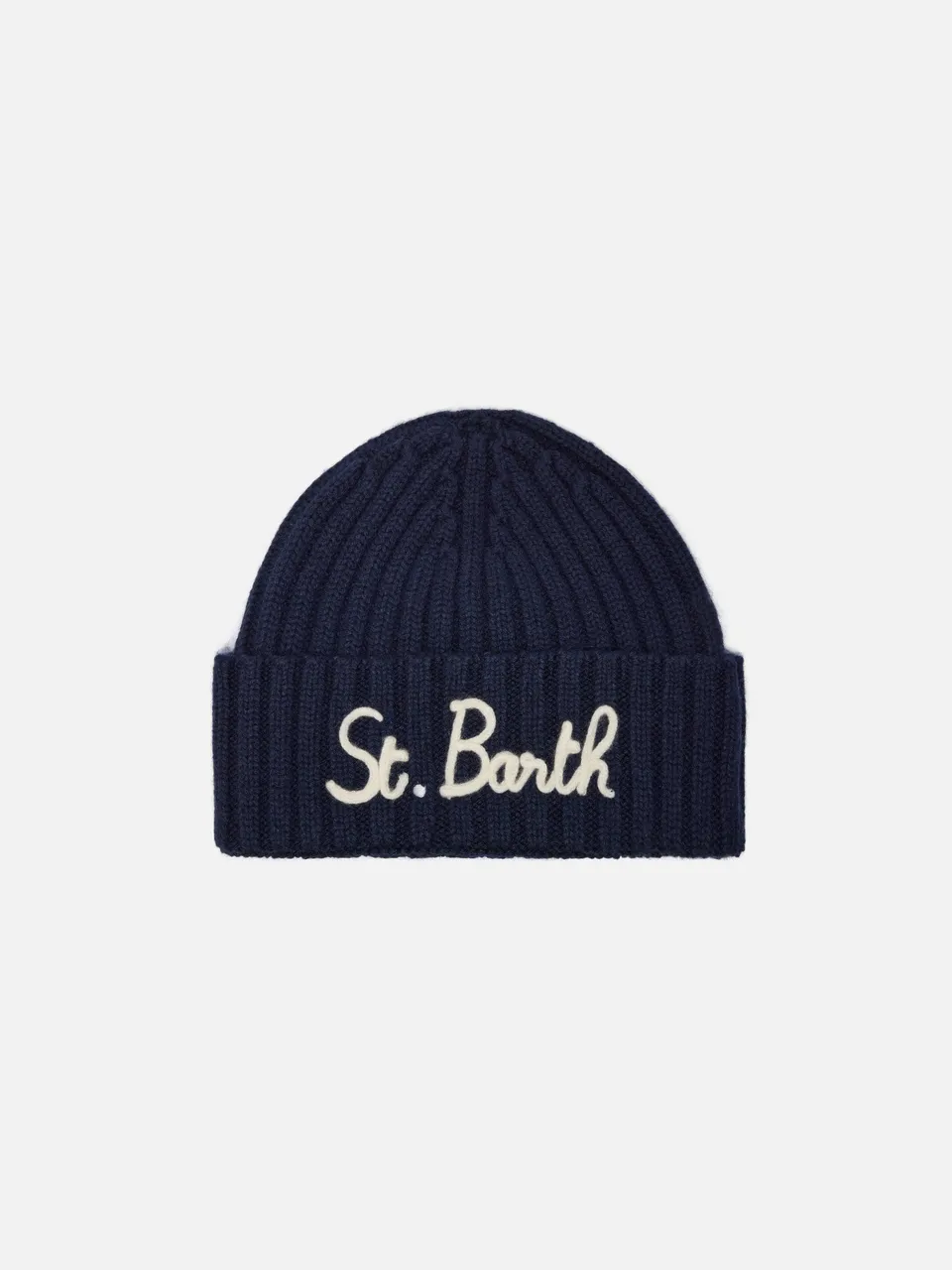 mc2-saint-barth-berretto-wengen-jr-in-misto-cashmere-blu-con-ricamo-st-barth image 1