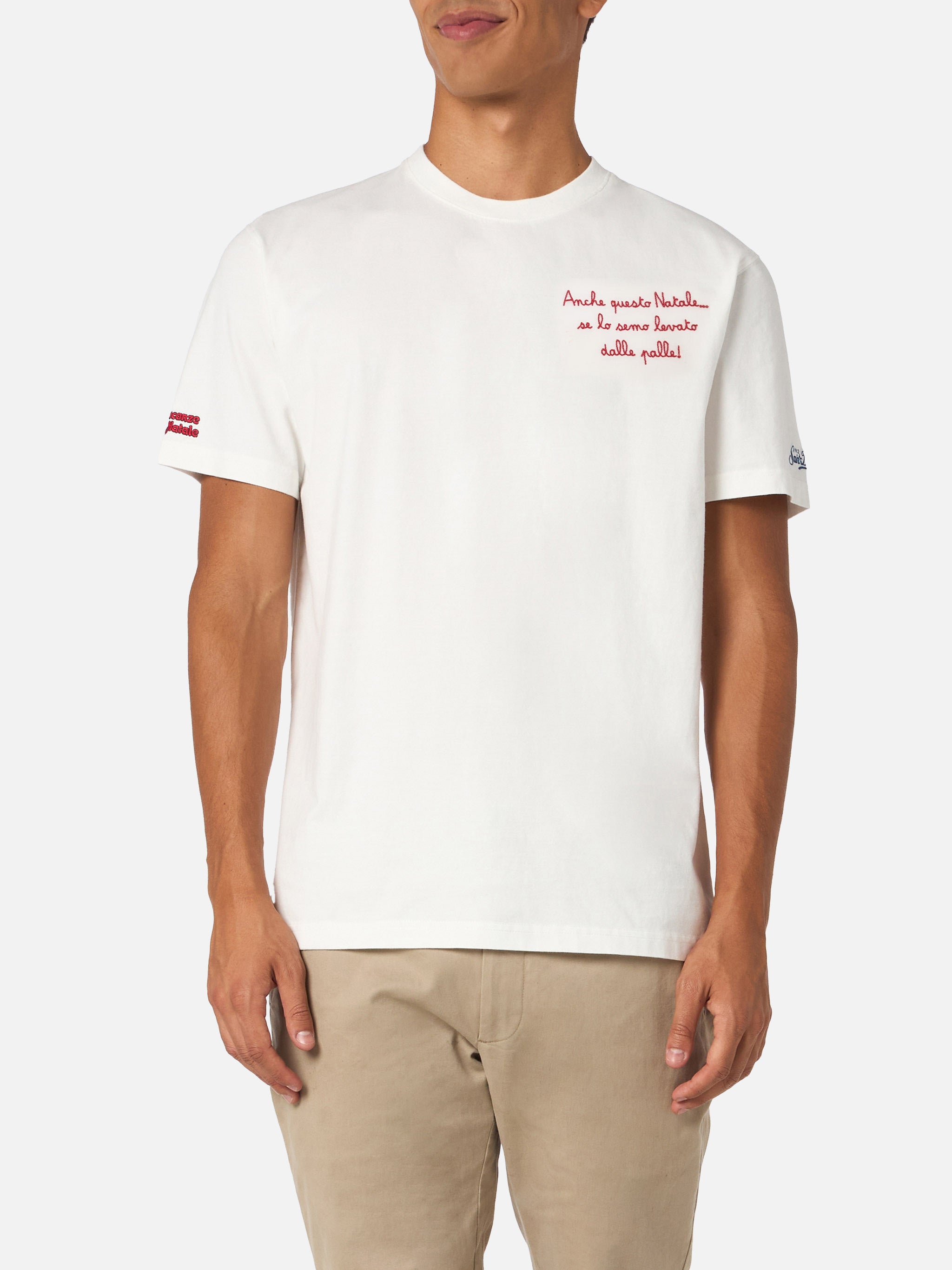 mc2-saint-barth-arnott-t-shirt-uomo-bianca-ricamo-natale-special-edition image 3