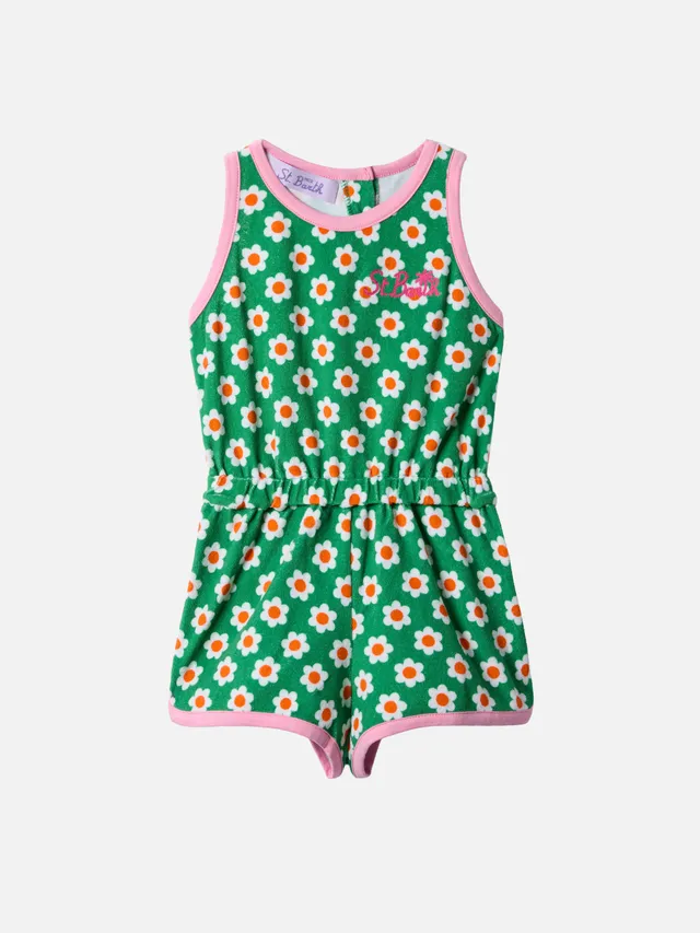 mc2-saint-barth-tutina-myr0001-in-spugna-neonata-stampa-margherite-verde image 1