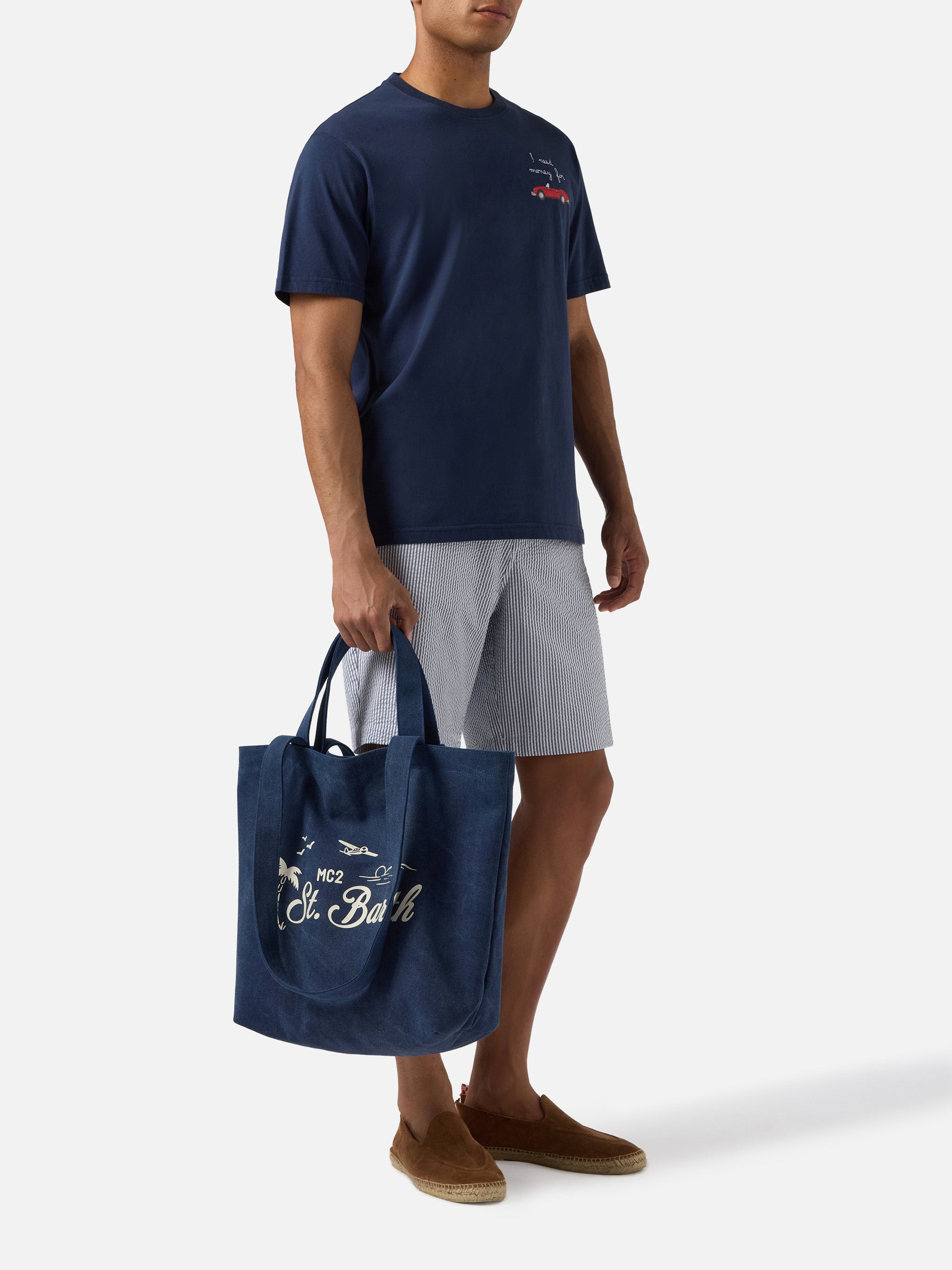 mc2-saint-barth-borsa-tote-essential-beach-in-cotone-blu-navy-48x36x15-cm-con-lo image 2