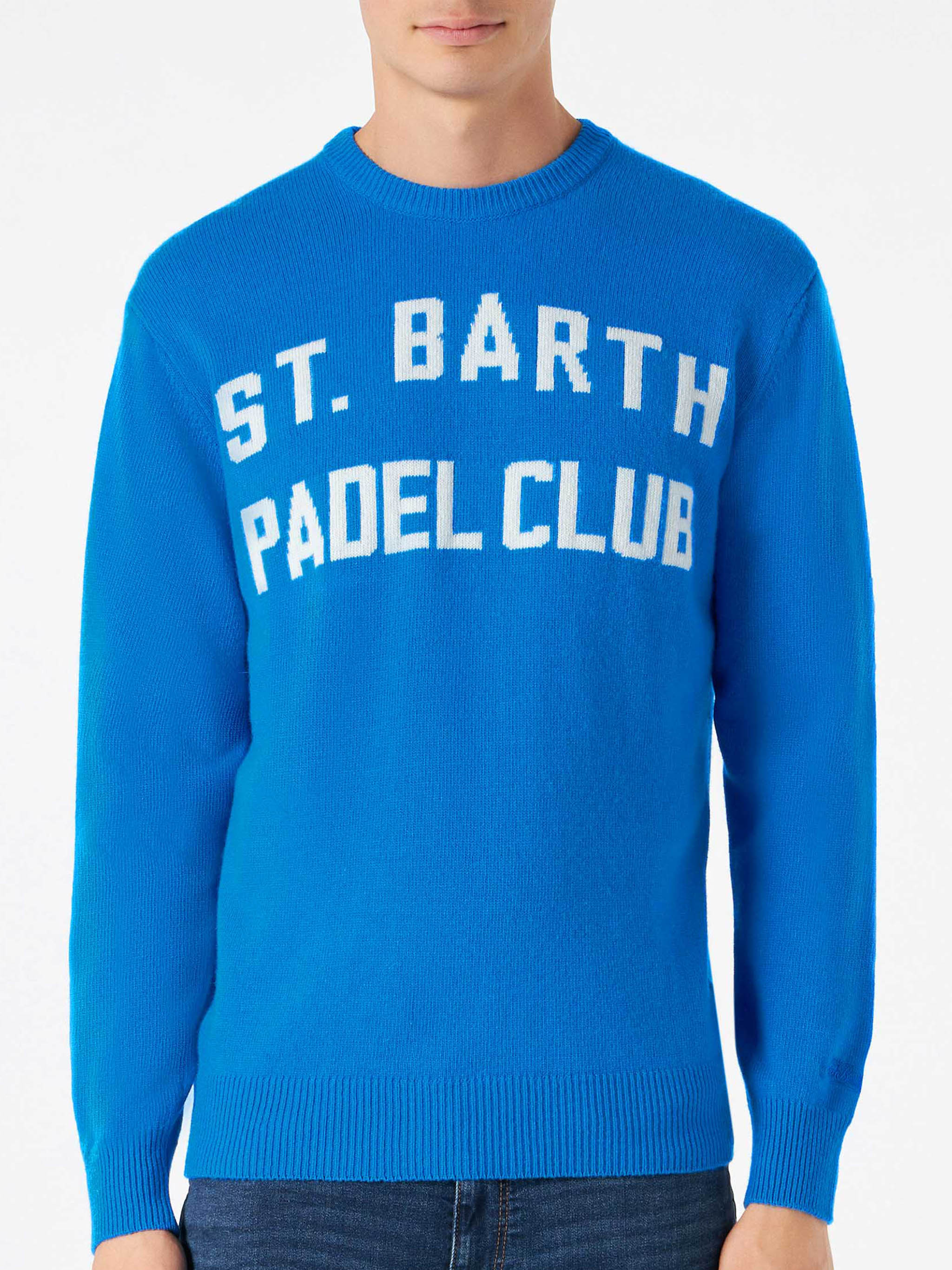 mc2-saint-barth-heron-maglione-uomo-st-barth-padel-club-blu image 2