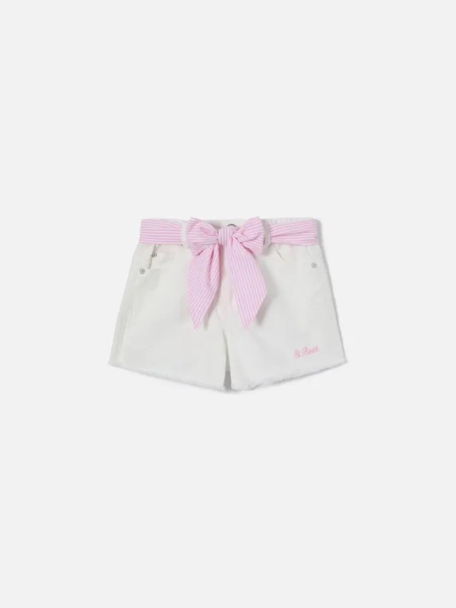 mc2-saint-barth-kiko-jr-short-bambina-denim-bianco-seersucker image 1