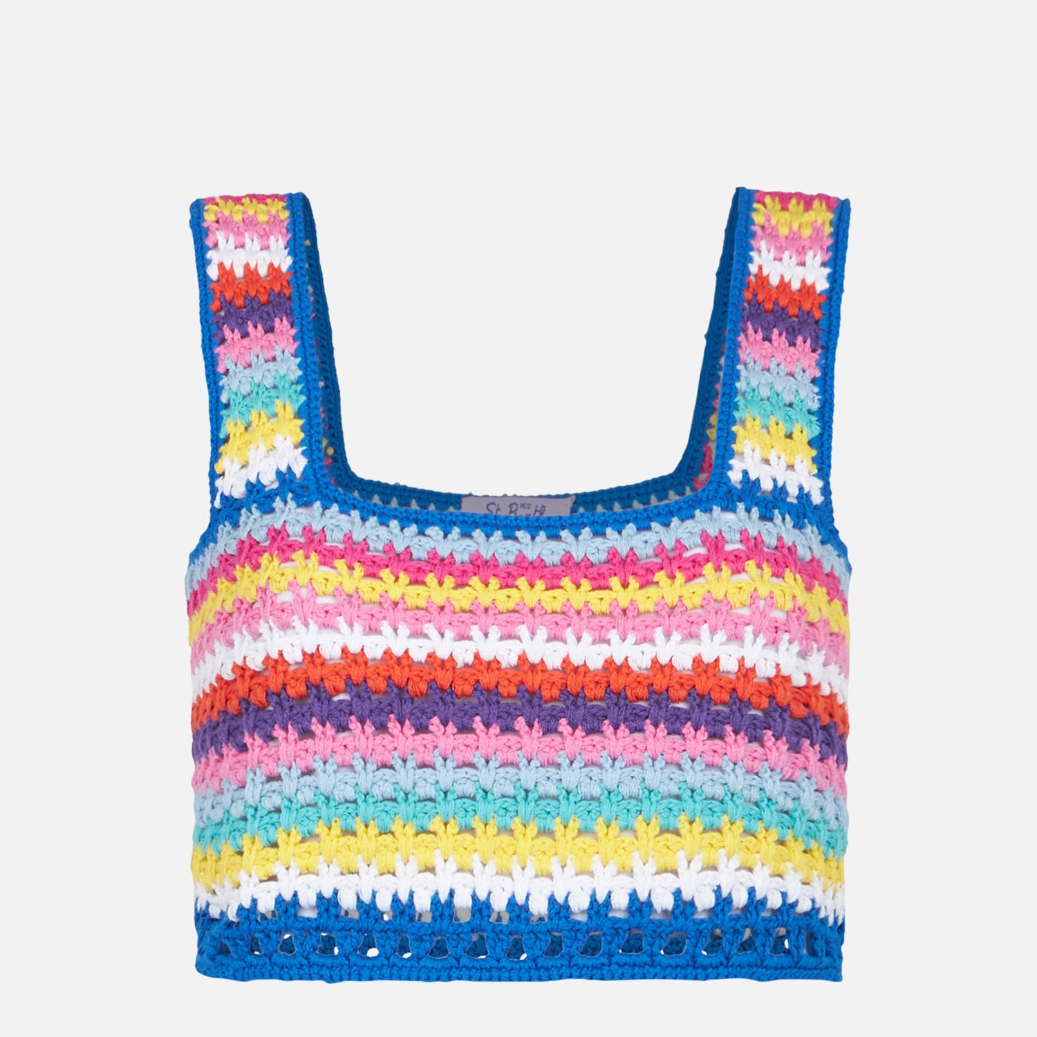 mc2-saint-barth-top-halima-donna-in-cotone-crochet-multicolore-su-bluette image 1