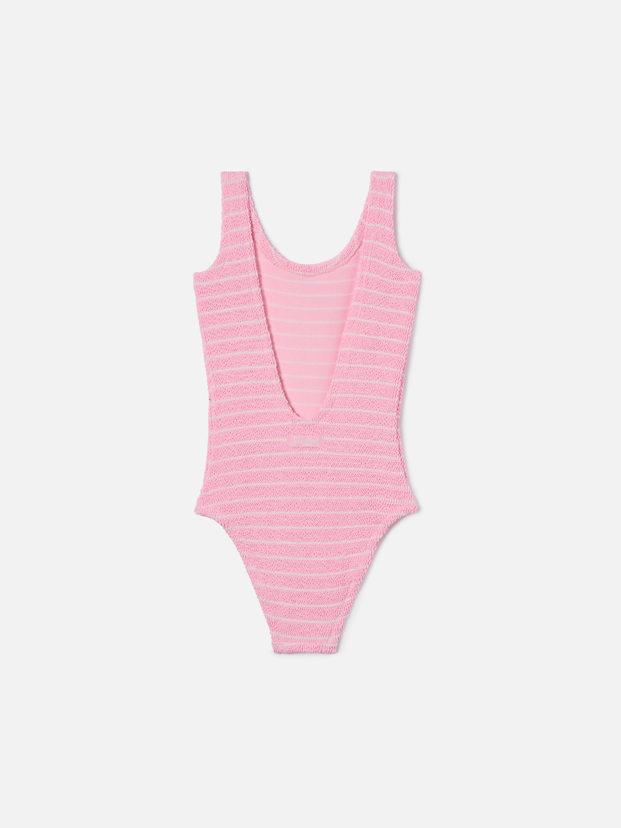 mc2-saint-barth-cara-costume-intero-bambina-crinkle-righe-rosa image 3