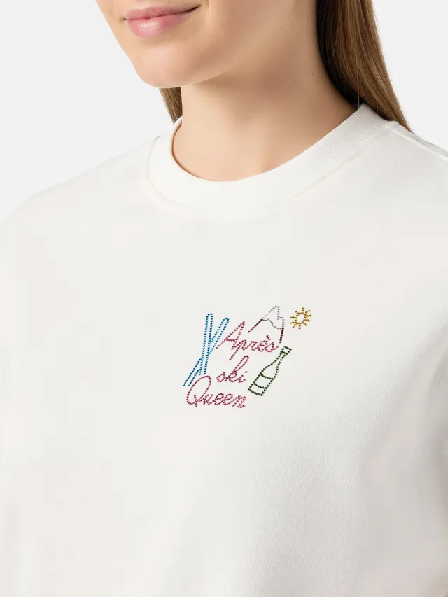 mc2-saint-barth-stardust-stdw001-felpa-in-cotone-bianca-con-strass-apr-s-ski-que image 1