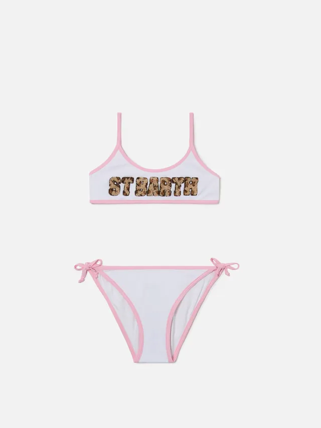 mc2-saint-barth-bikini-jaiden-string-bambina-bianco-patch-animalier image 1