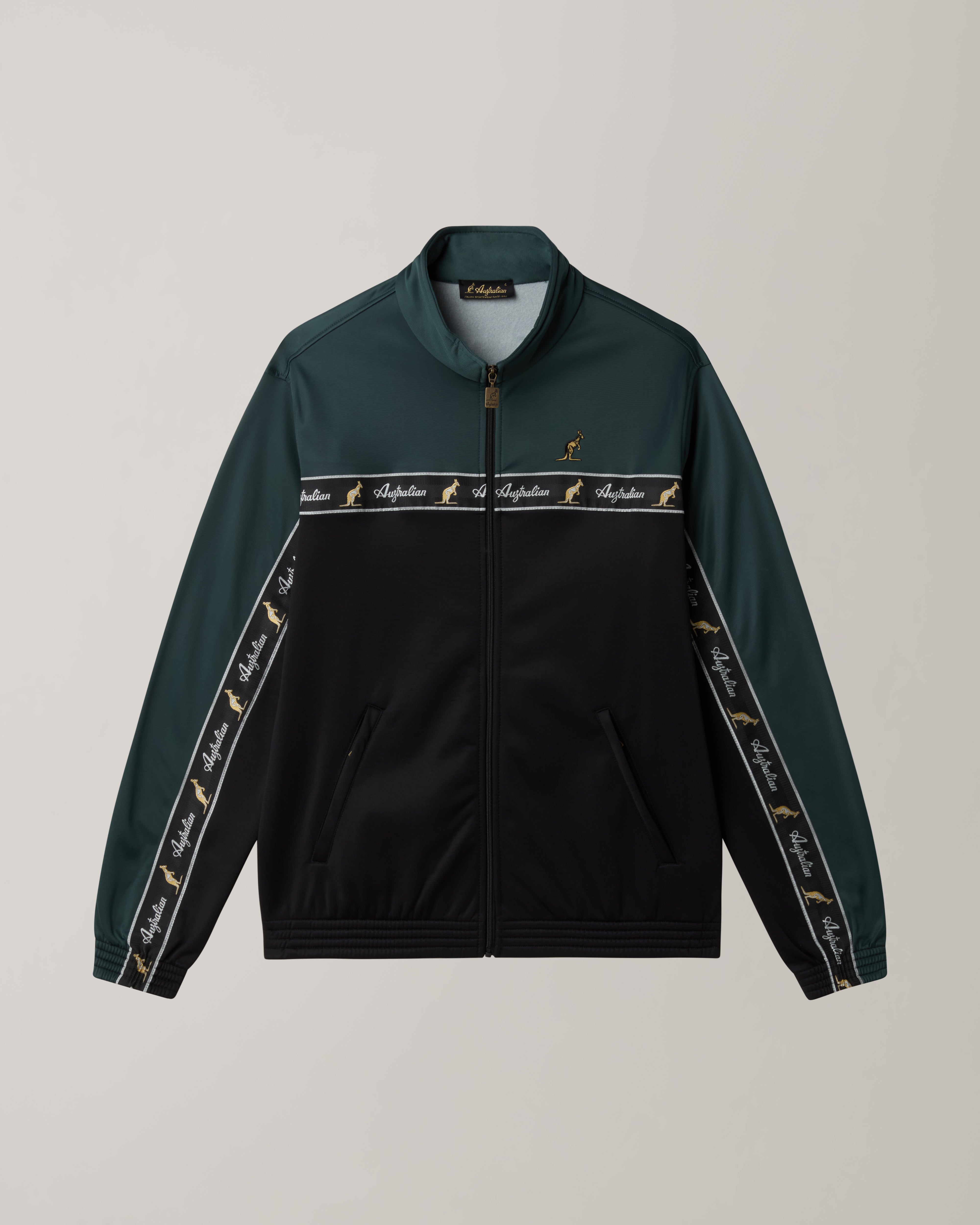 australian-duo-track-jacket-verde-bosco-giacca-acetato-full-zip image 6