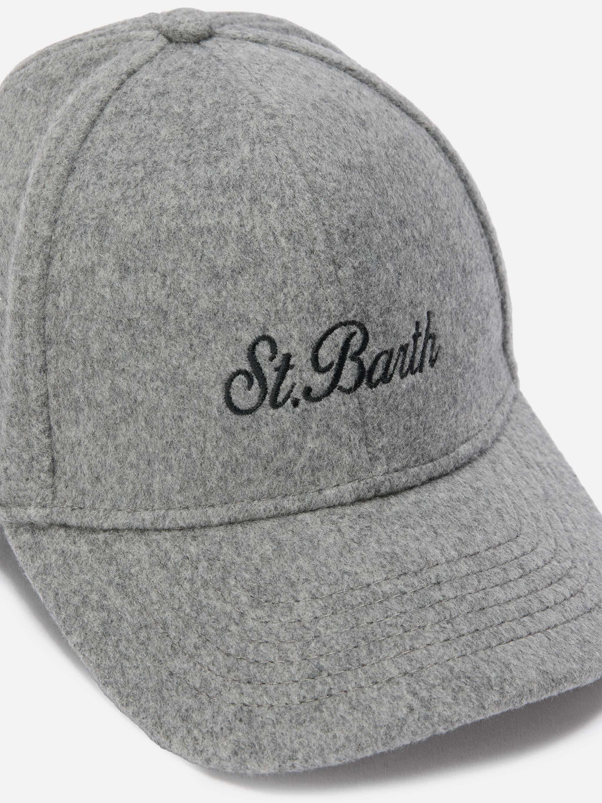 mc2-saint-barth-cappello-visiera-baseball-felt-grigio-misto-lana image 2