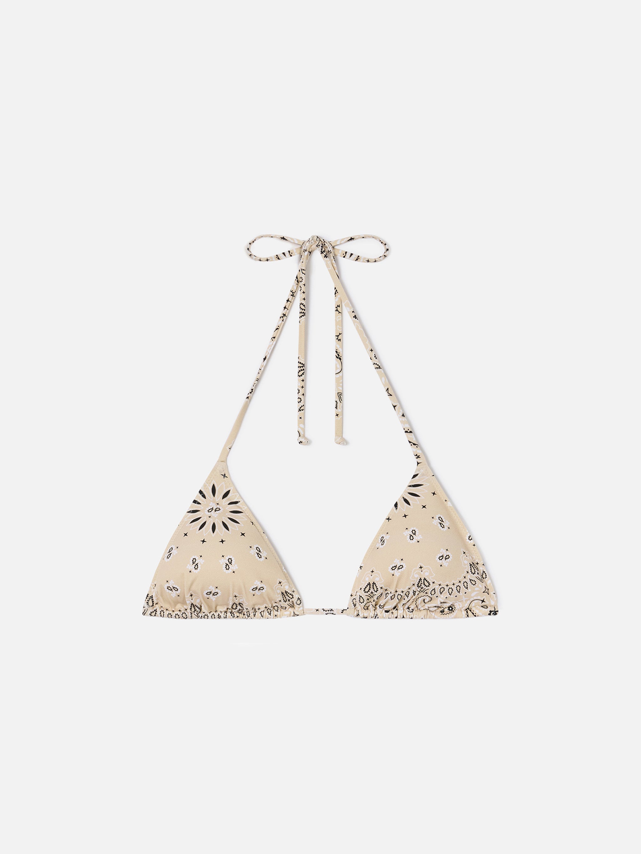 mc2-saint-barth-leah-top-bikini-triangolo-stampa-bandana-beige-donna image 1
