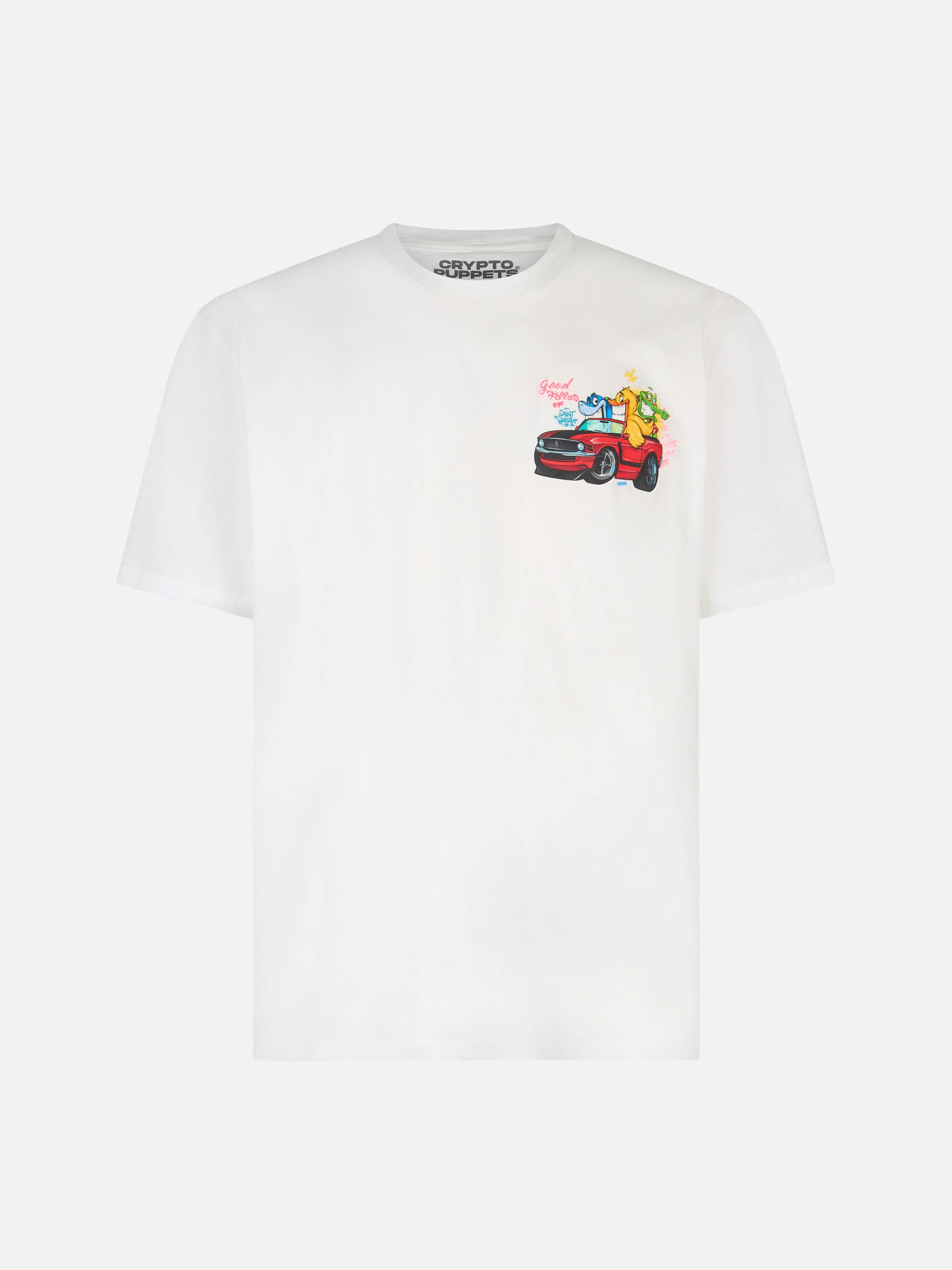 mc2-saint-barth-boy-t-shirt-bambino-bianca-cotone-cryptopuppets-edizione-special image 1