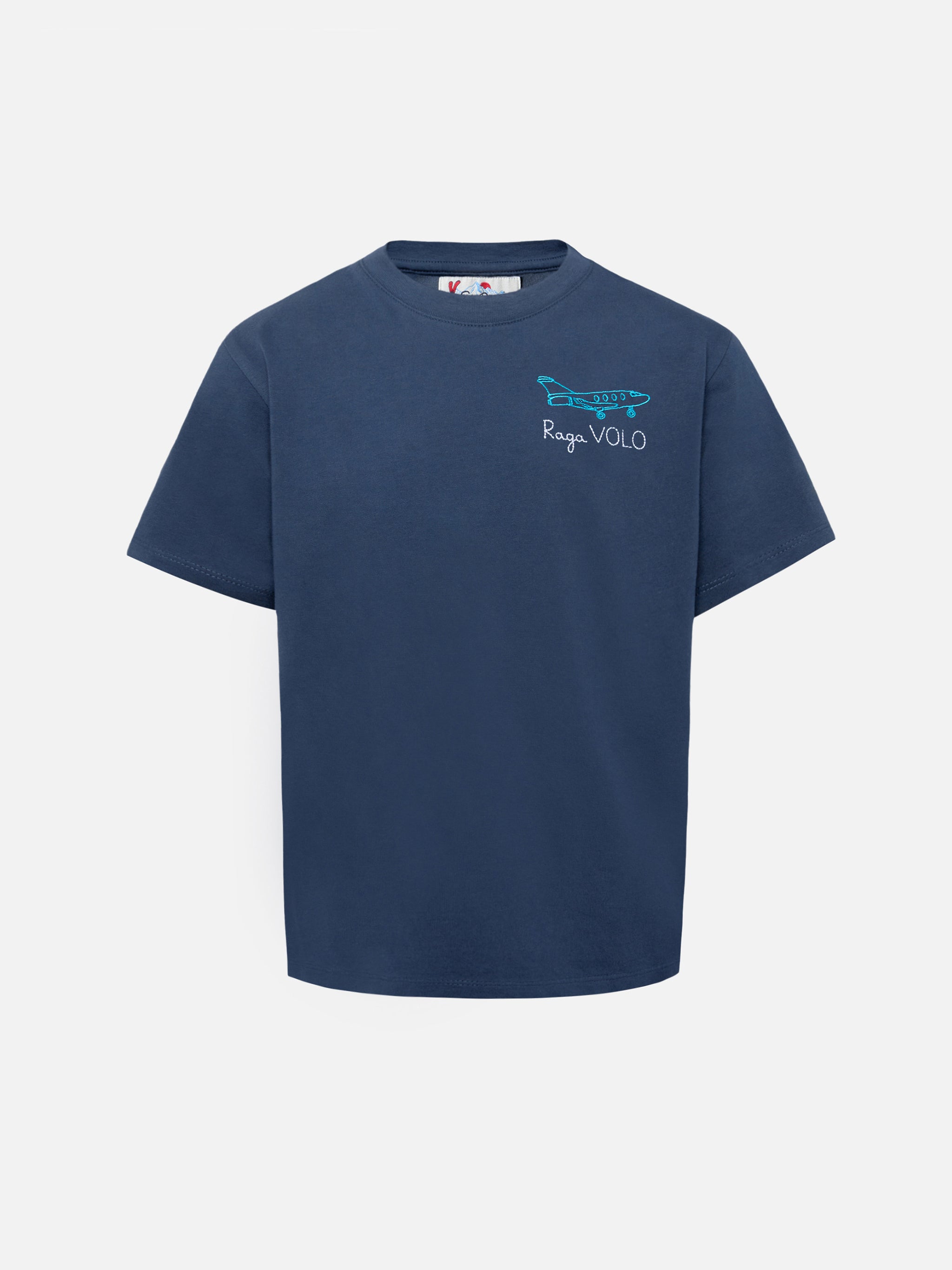 mc2-saint-barth-cameron-t-shirt-bambino-cotone-blu-navy-ricamo-raga-volo image 1