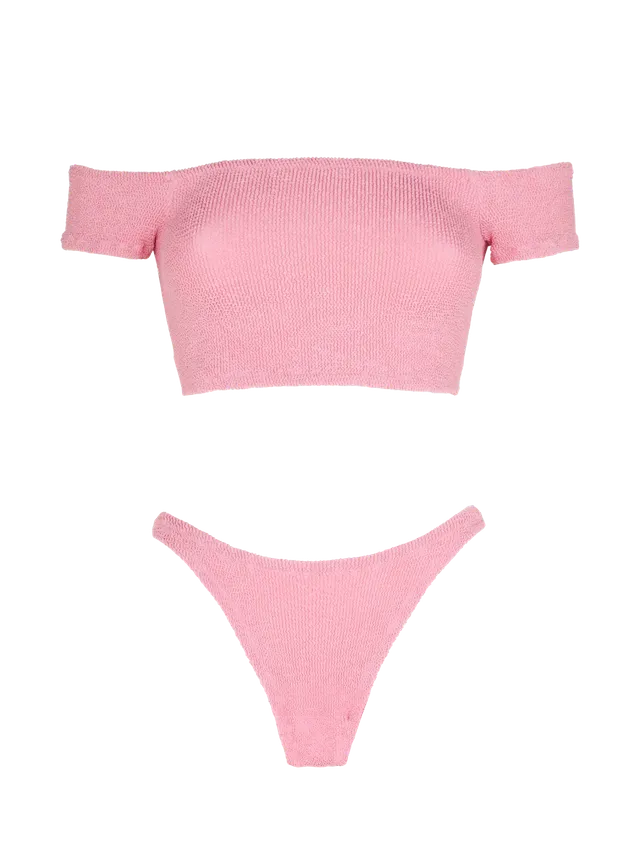 mc2-saint-barth-bikini-zena-naomi-donna-rosa-crinkle-top-spalline-larghe-slip-ch image 1