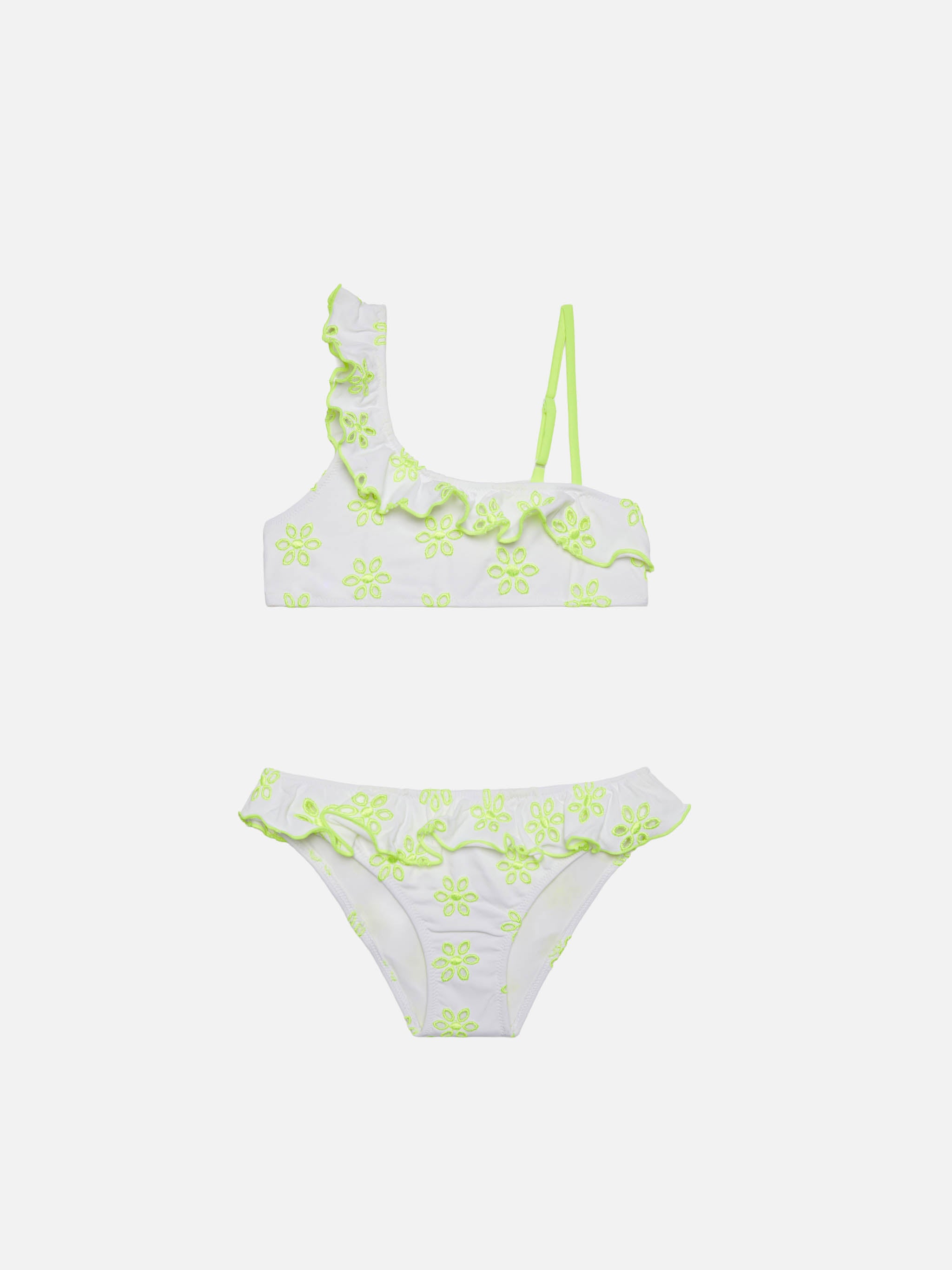 mc2-saint-barth-bikini-bimba-monospalla-fiori-giallo-fluo image 1