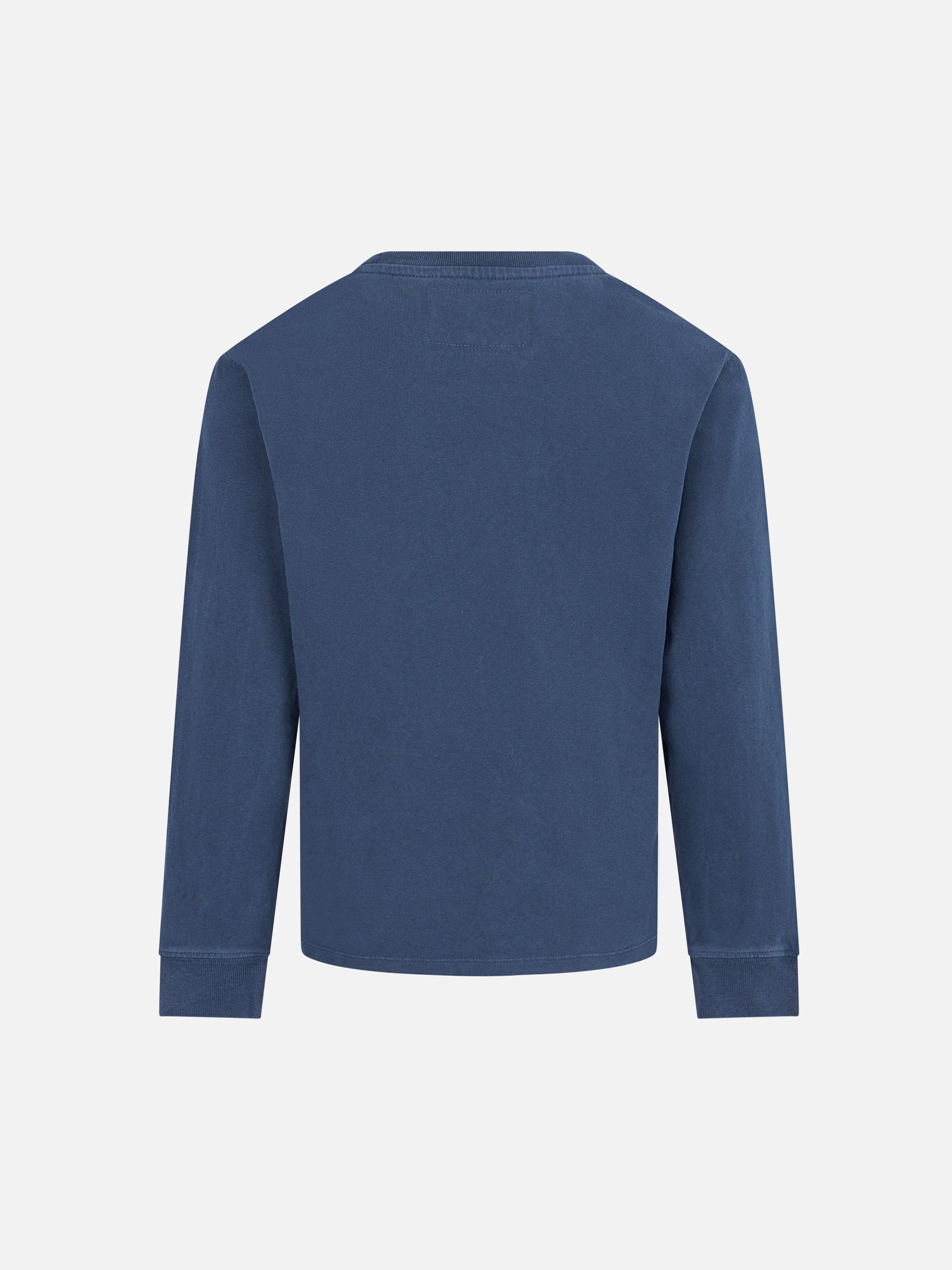mc2-saint-barth-t-shirt-blu-da-bambino-in-cotone-pesante-maniche-lunghe-ricamo-s image 2