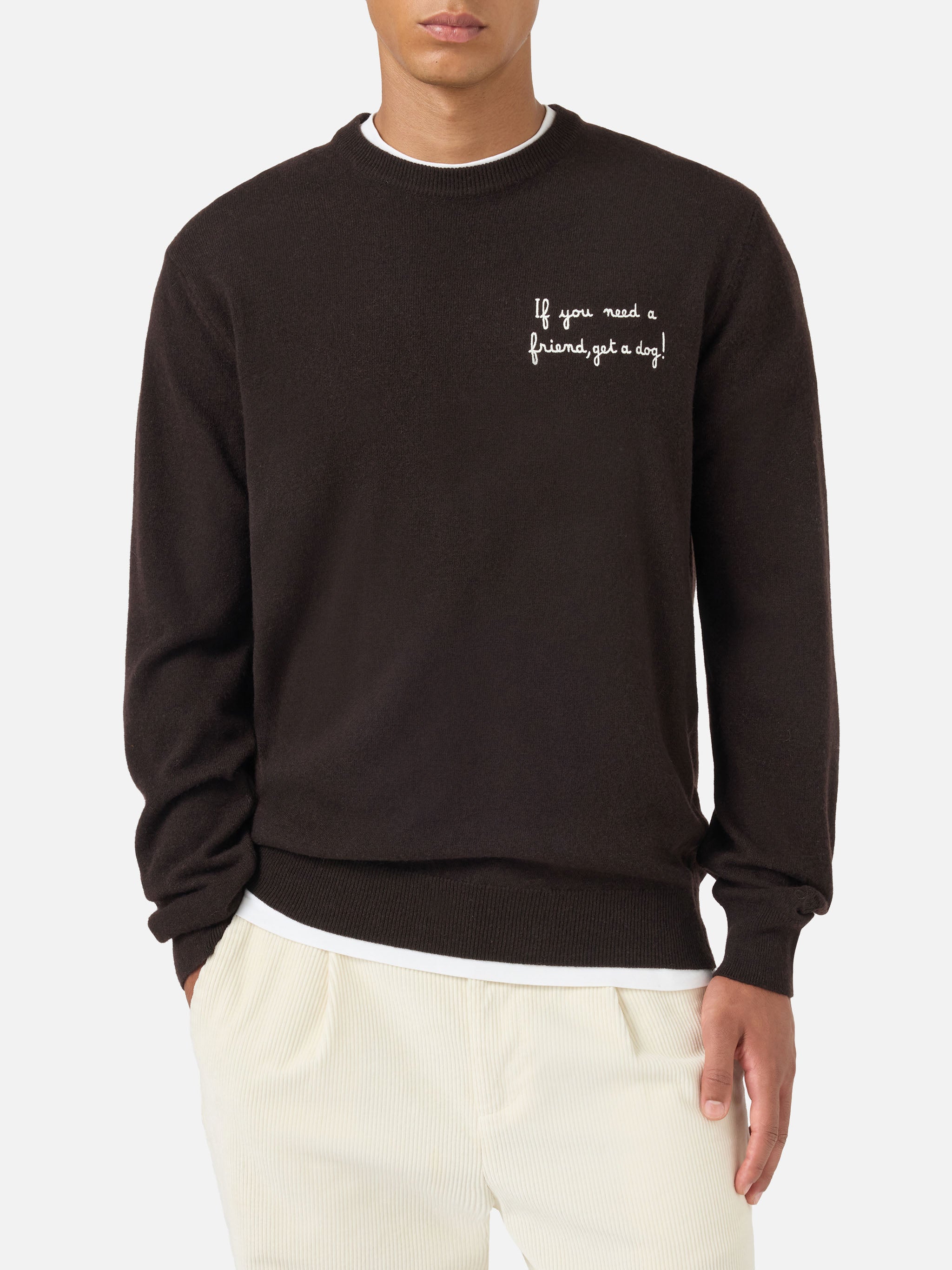 mc2-saint-barth-heron-light-maglione-uomo-girocollo-marrone-con-ricamo-wall-stre image 2