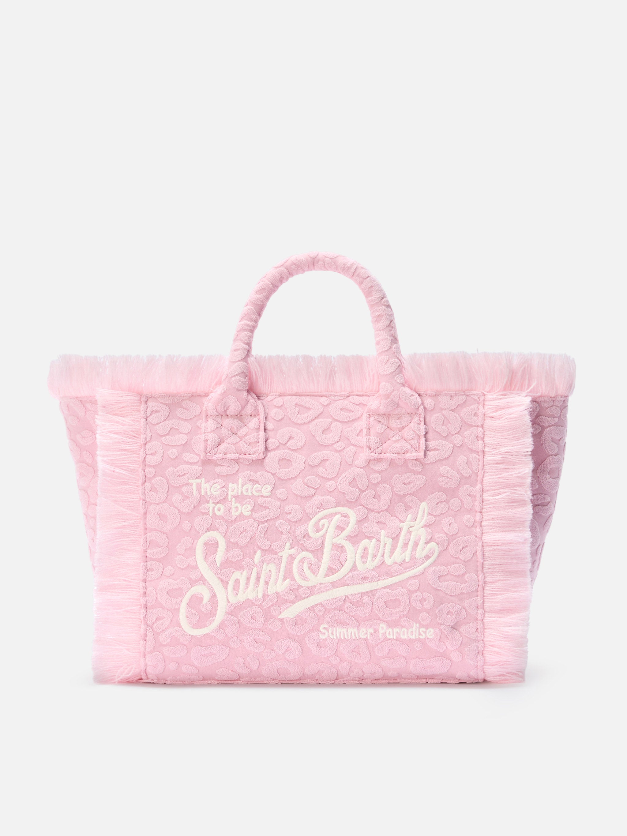 mc2-saint-barth-borsa-colette-in-tessuto-effetto-spugna-con-leopardato-in-riliev image 1
