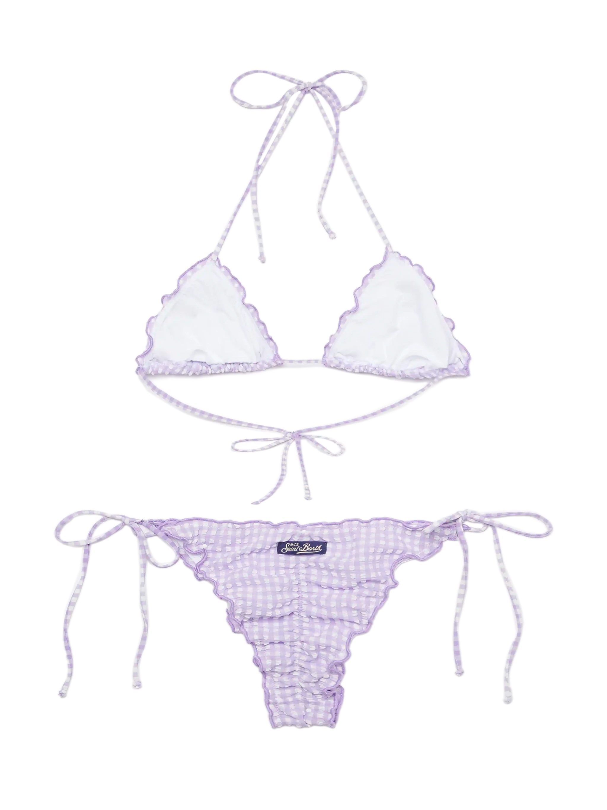 mc2-saint-barth-sagittarius-miami-bikini-triangolo-seersucker-vichy-lilla image 3