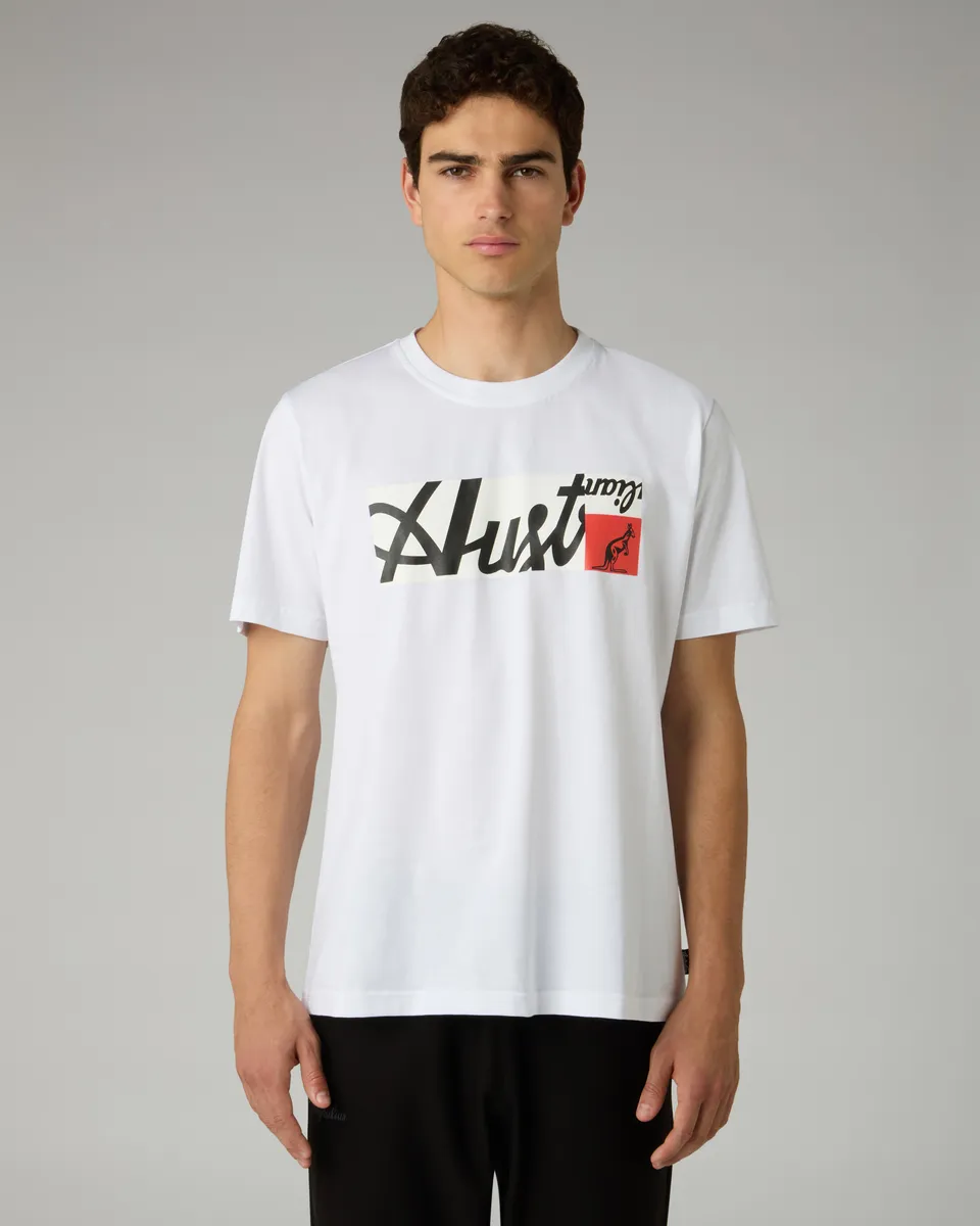 australian-broken-logo-t-shirt-league-maglietta-cotone-bianco image 1