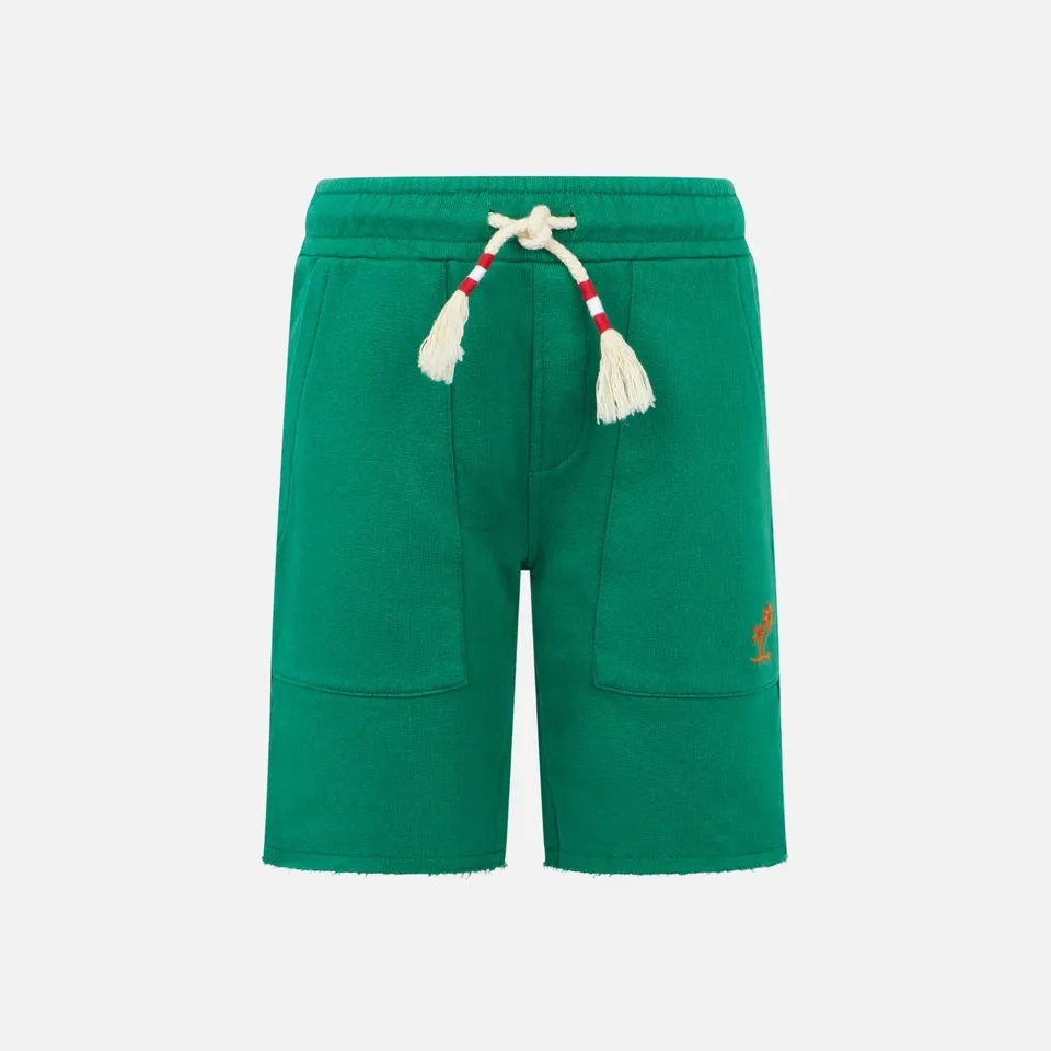 mc2-saint-barth-bermuda-bambino-in-cotone-verde-ginocchio image 1