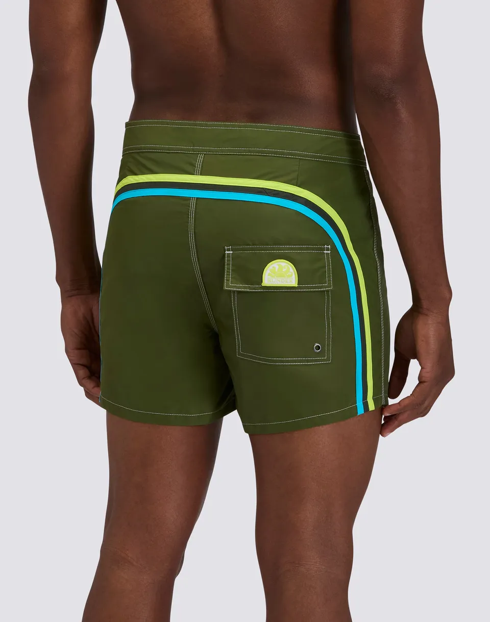 sundek-costume-boxer-uomo-corto-vita-fissa-iconic-taffeta-con-arcobaleno image 1