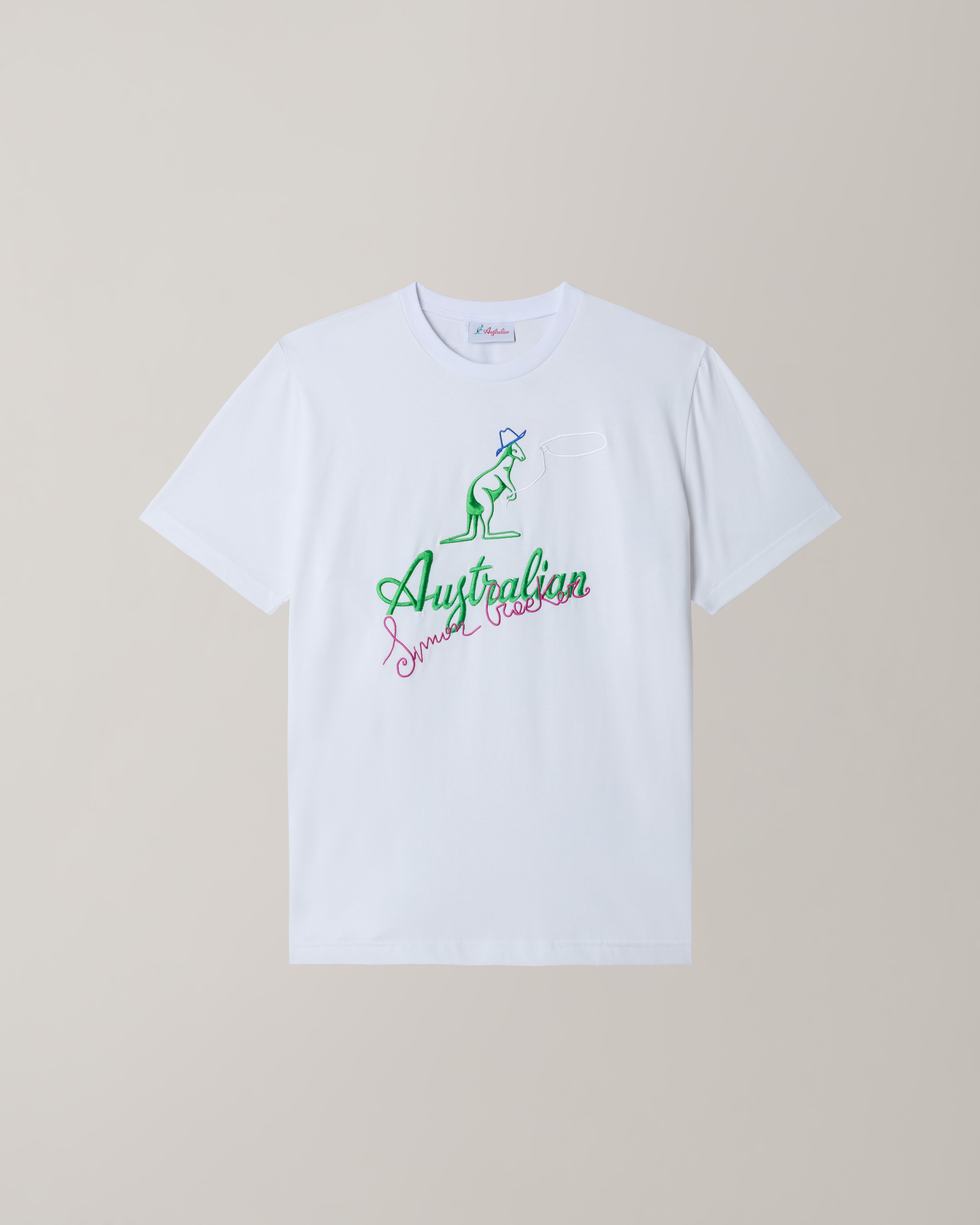 australian-cow-kangoo-t-shirt-simon-cracker-x-australian-t-shirt-in-cotone-bianc image 4