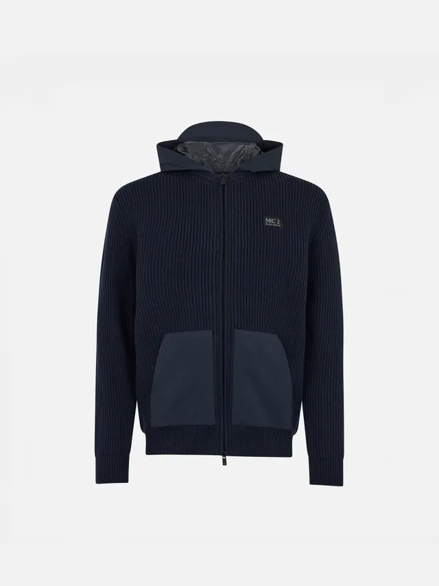 mc2-saint-barth-wiberg-jr-felpa-full-zip-ragazzo-blu-con-cappuccio image 1