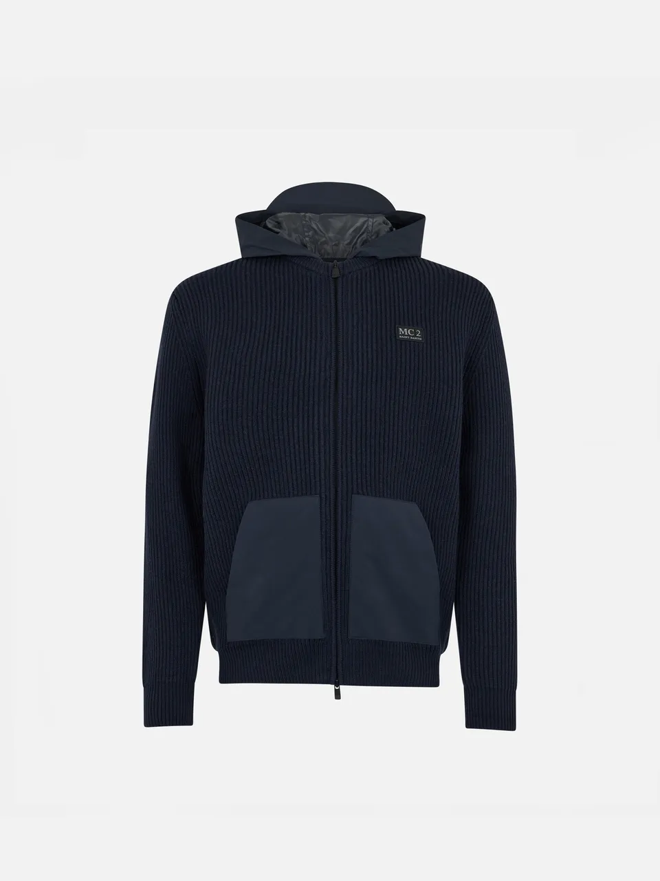 mc2-saint-barth-wiberg-jr-felpa-full-zip-ragazzo-blu-con-cappuccio image 1