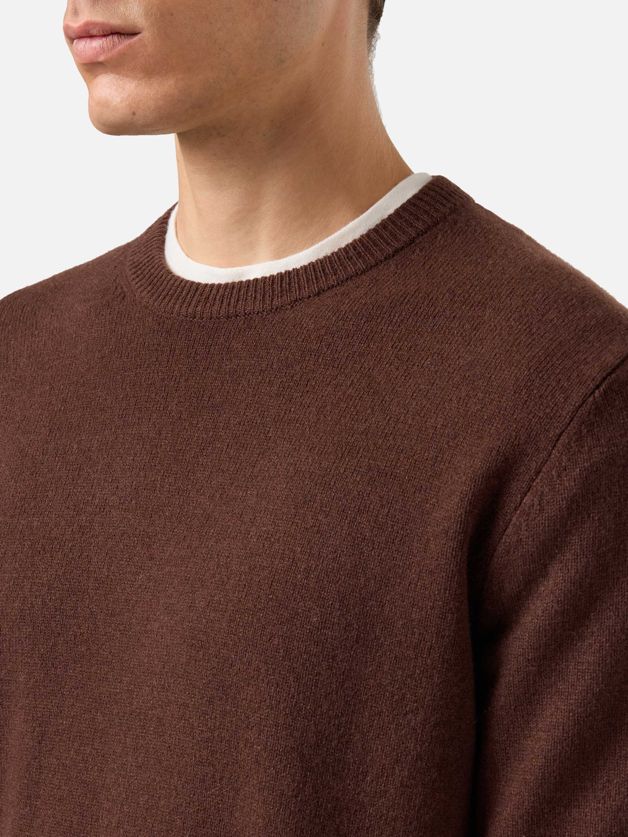 mc2-saint-barth-regent-maglione-uomo-marrone-100-lambswool-girocollo image 4
