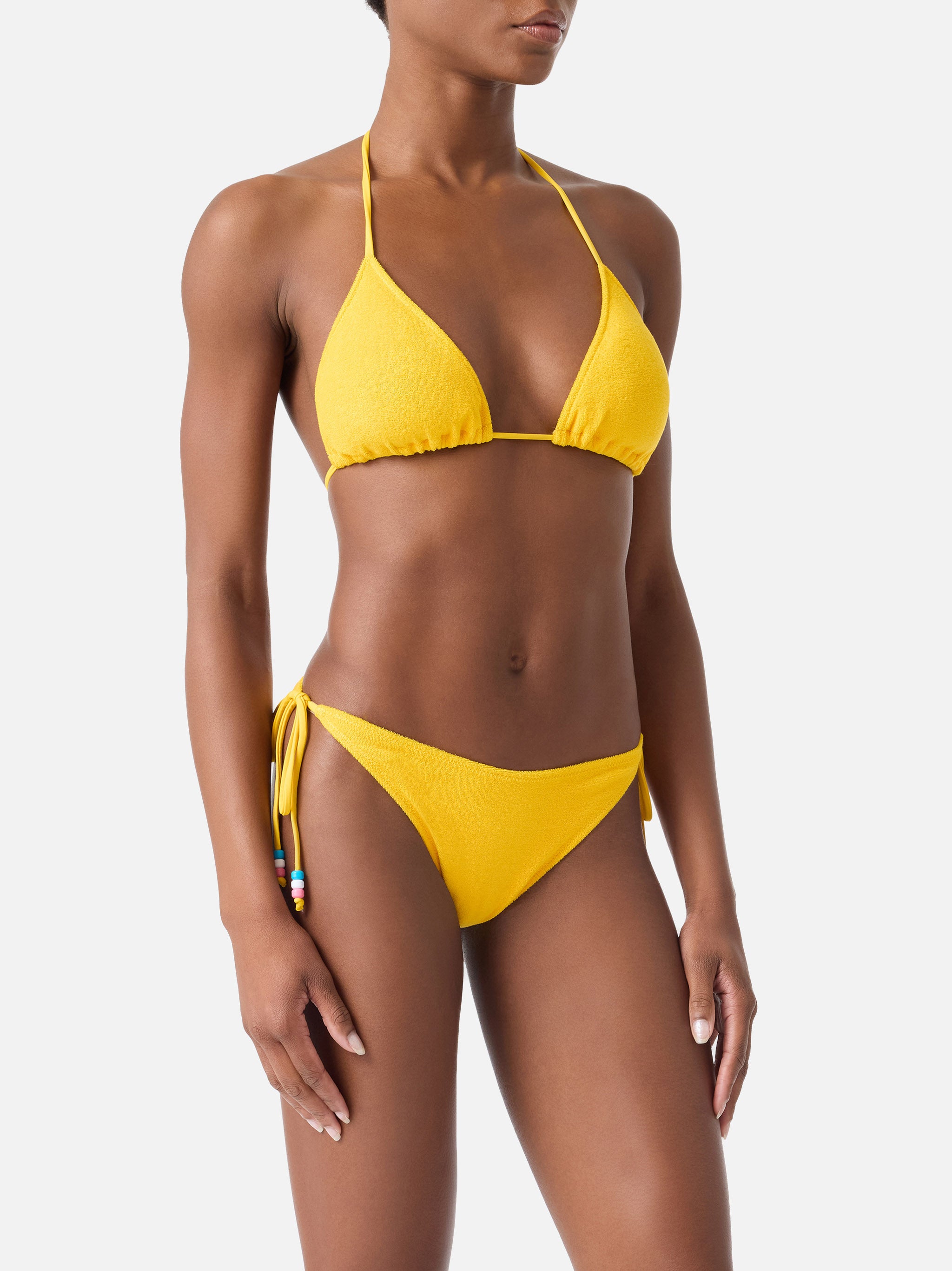mc2-saint-barth-leah-marielle-bikini-triangolo-giallo-spugna-con-charms image 2